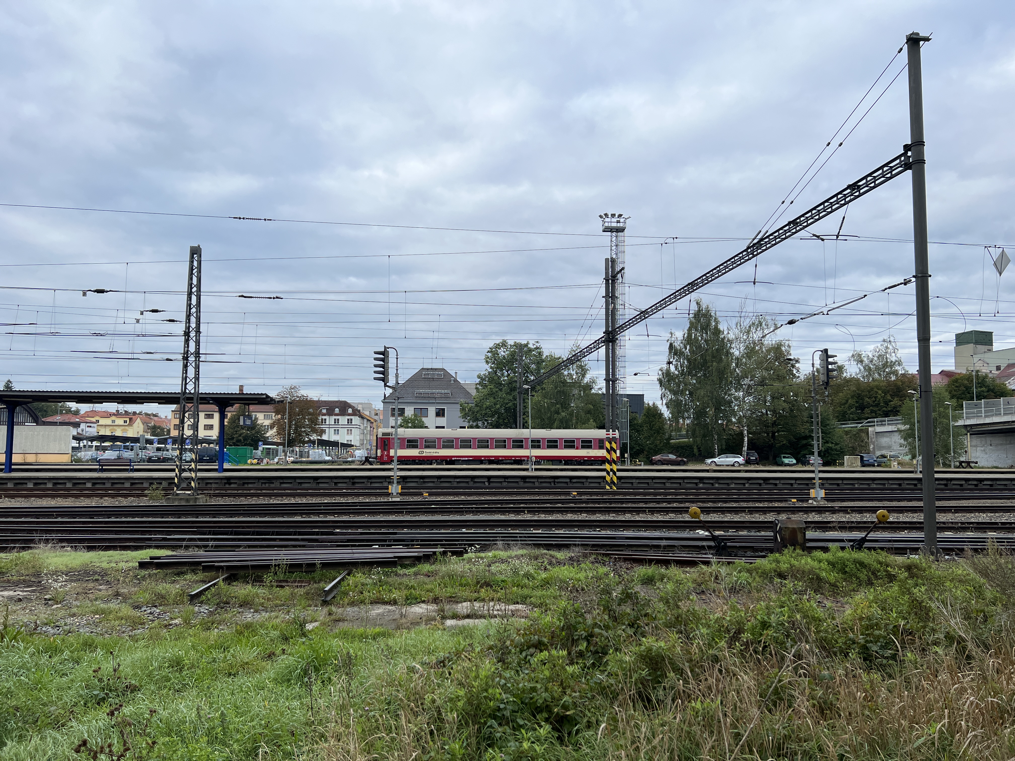 train station with railway tracks