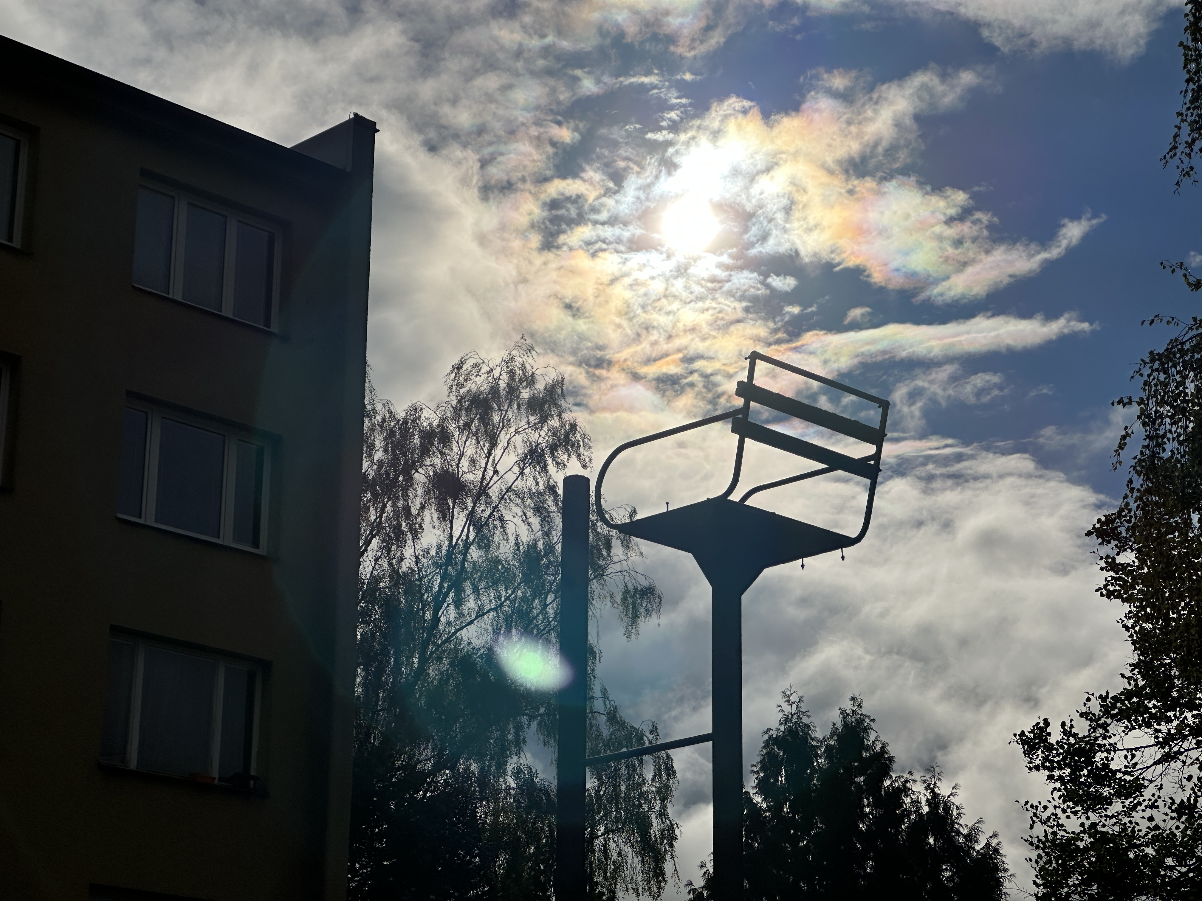 urban silhouette sunlight