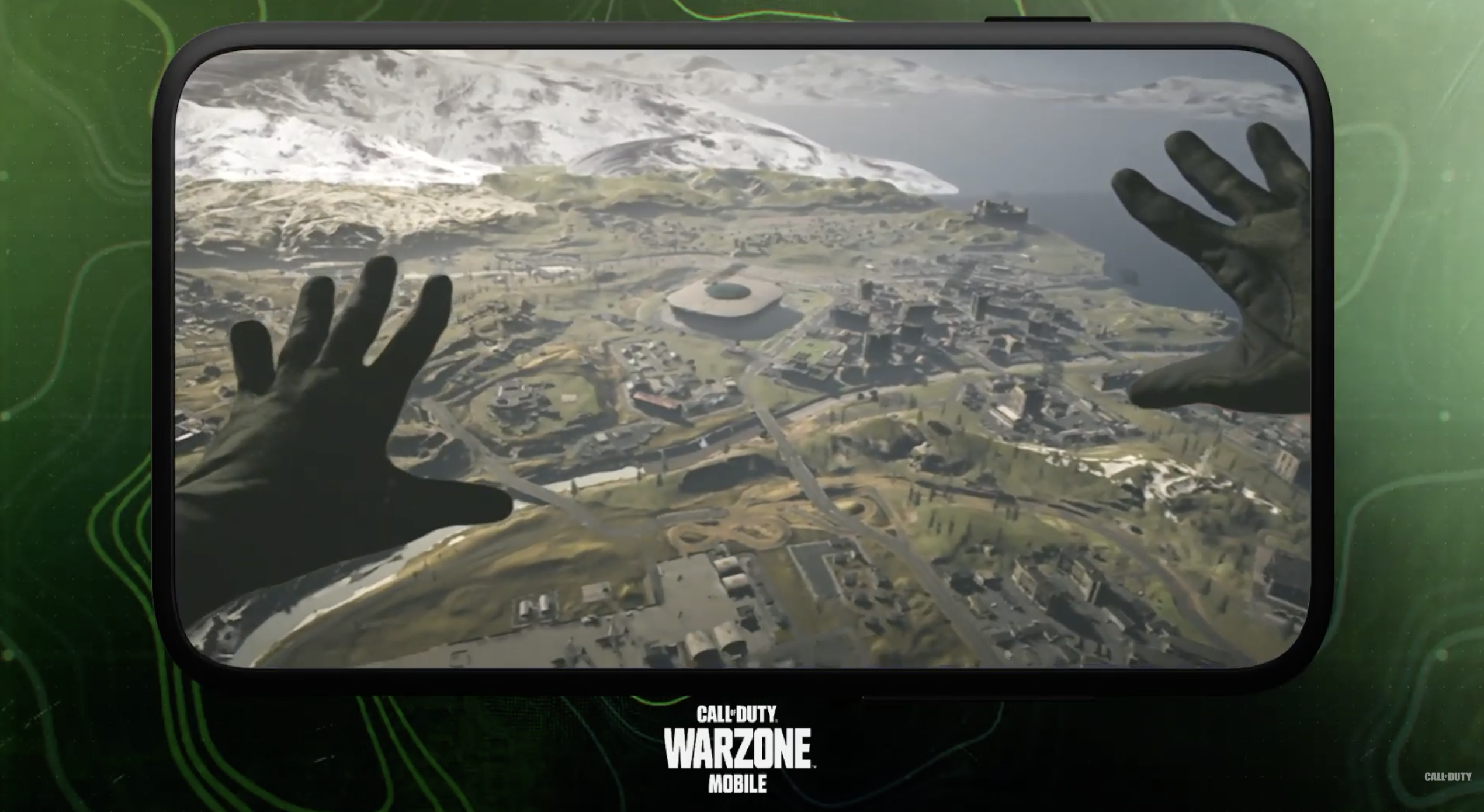 video game parachuting view