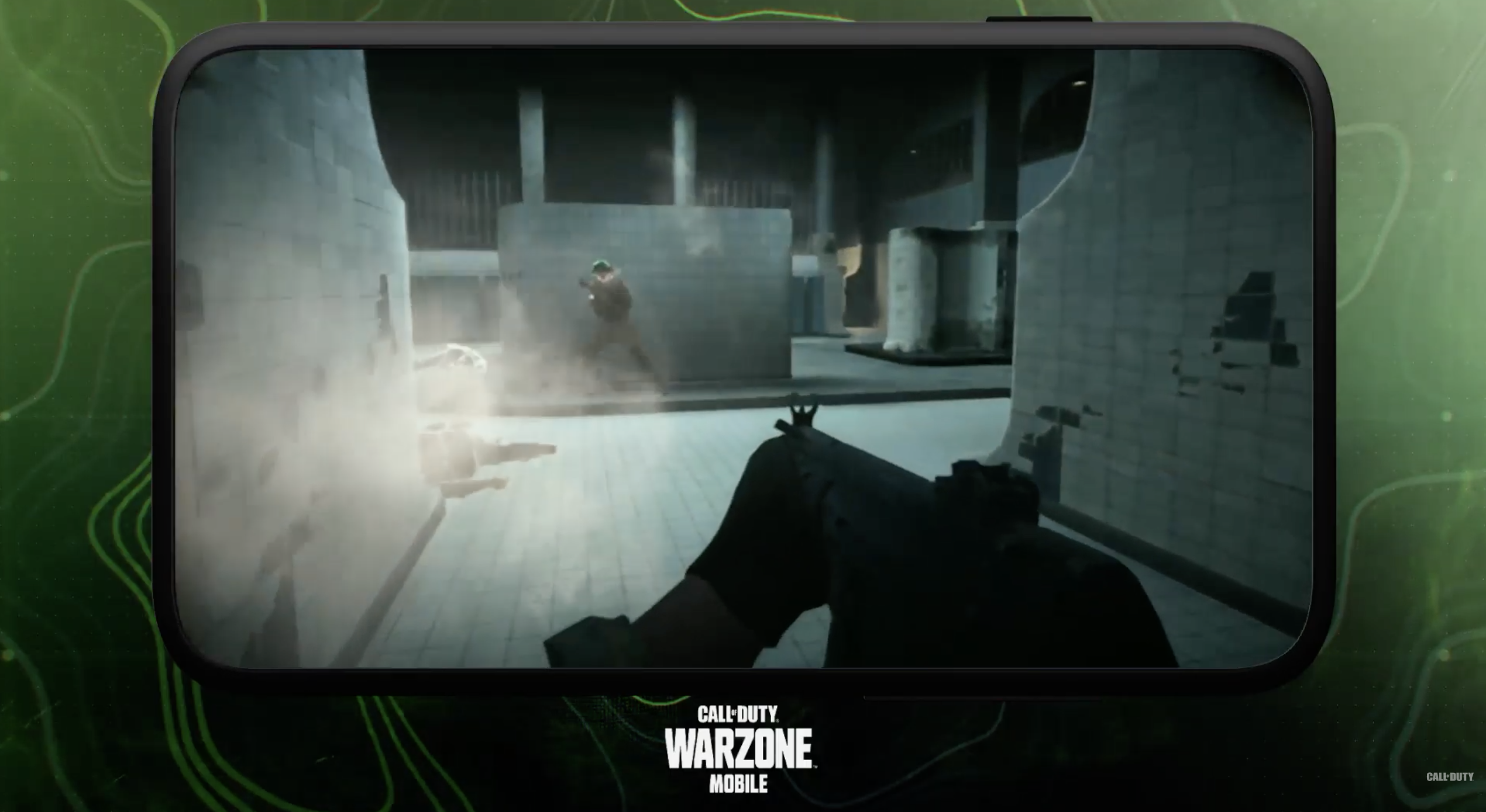 video game shooting scene