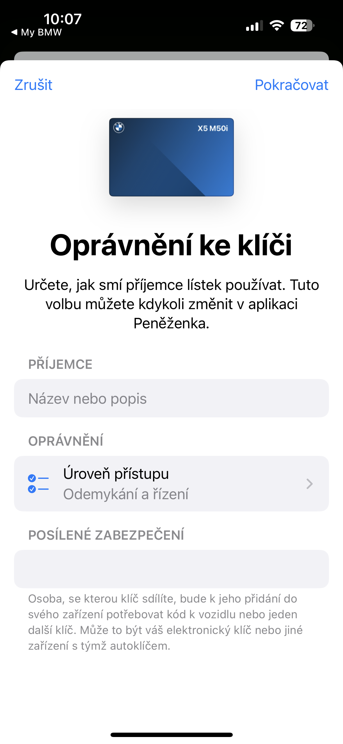 bmw digital key permissions