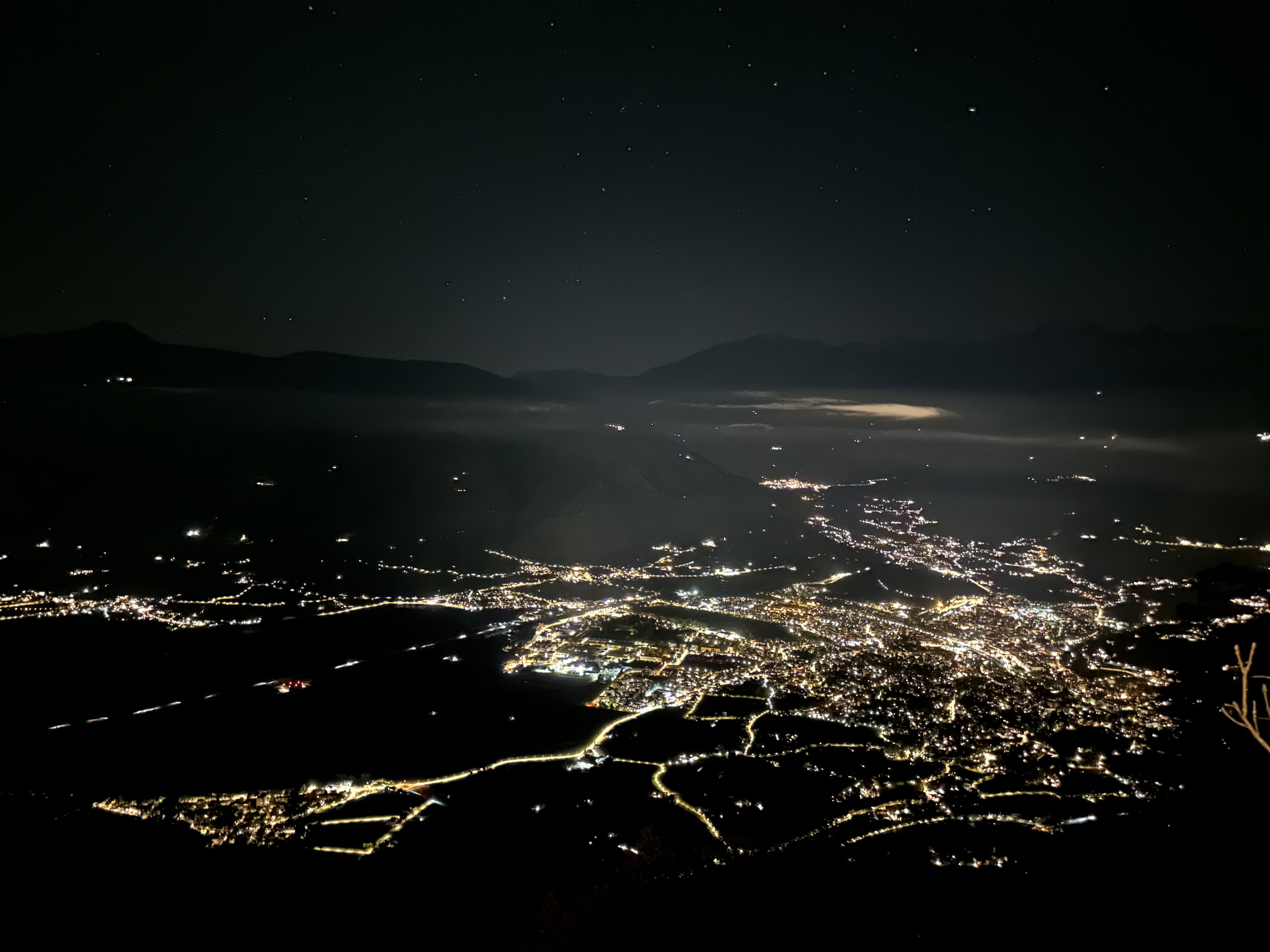 city lights at night