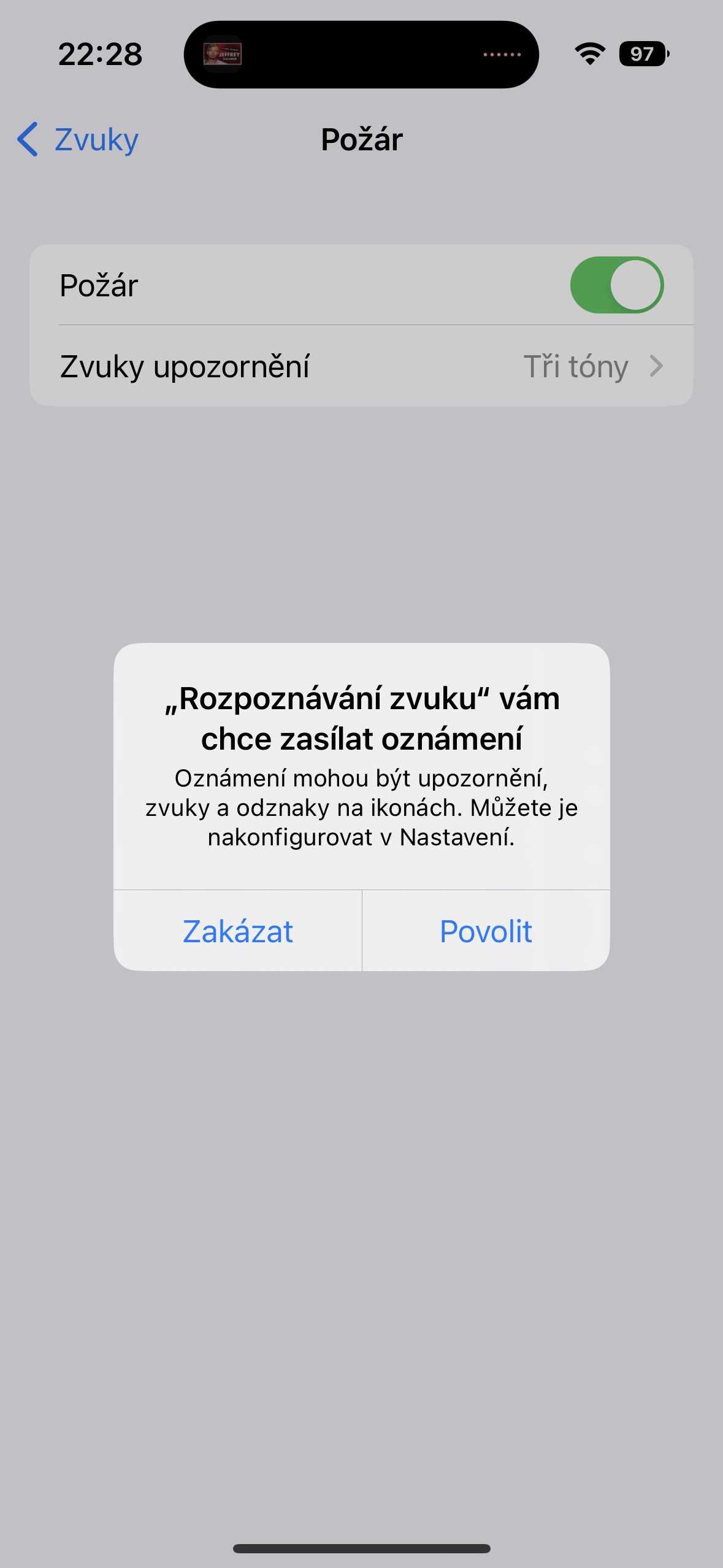 fire alert notification settings