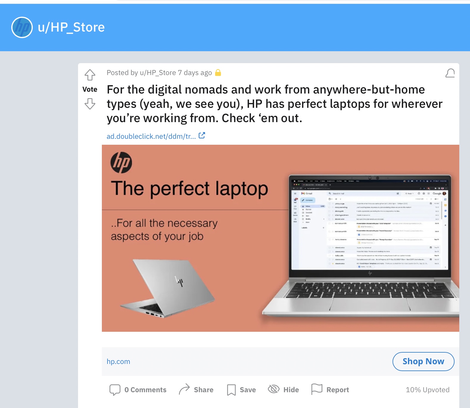 hp laptop advertisement