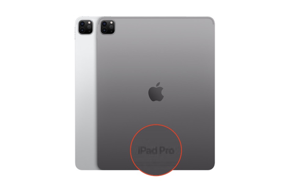 označení ipad pro na zádech 2022