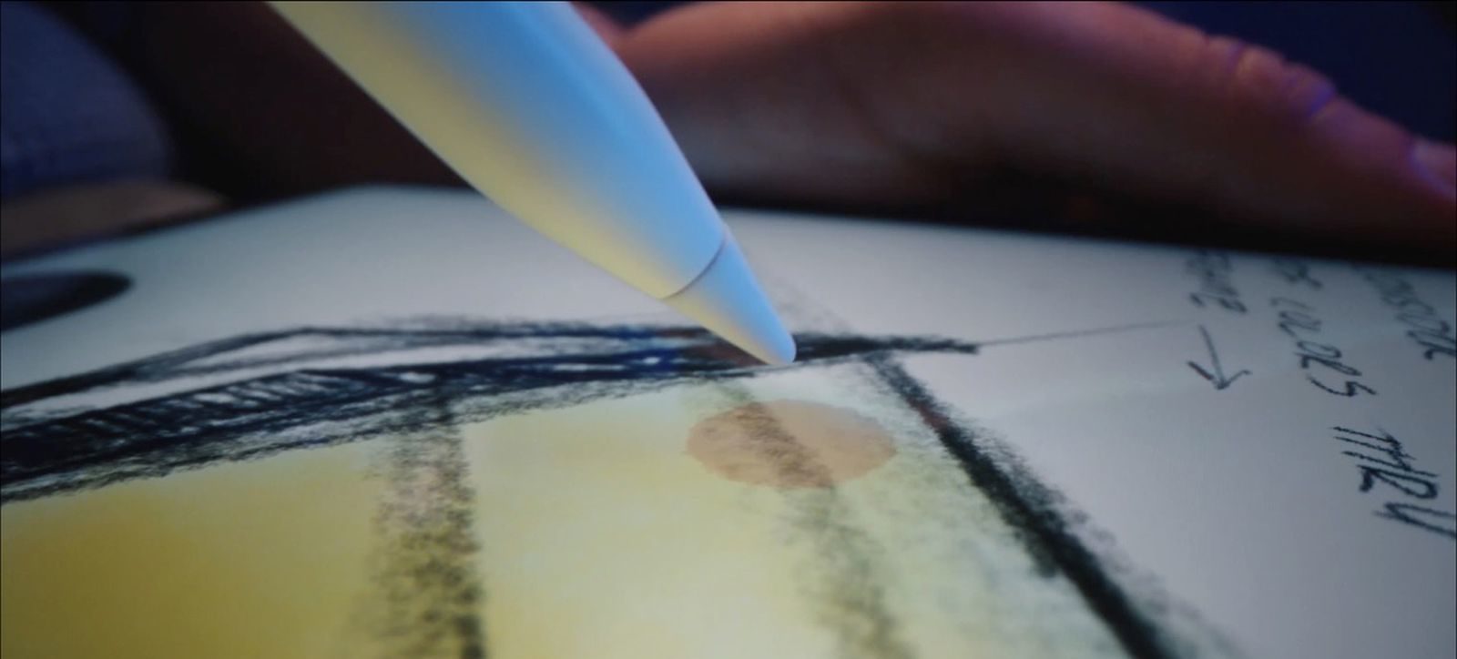 Podržení Apple Pencilu nad displejem