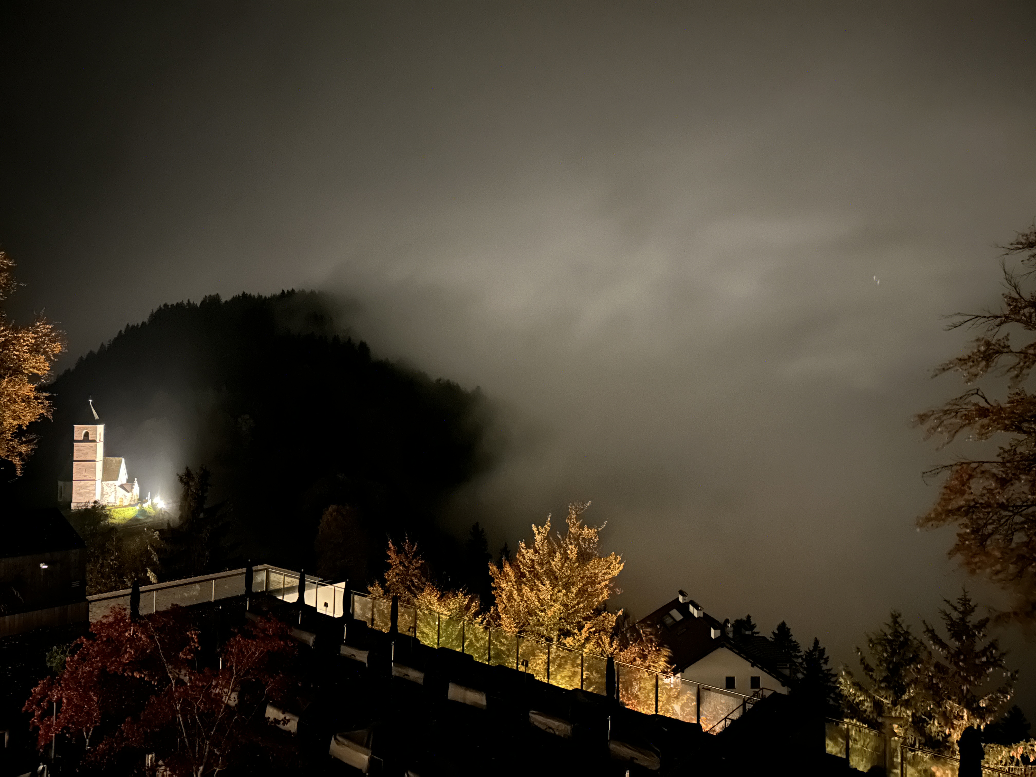 night view mountain village
