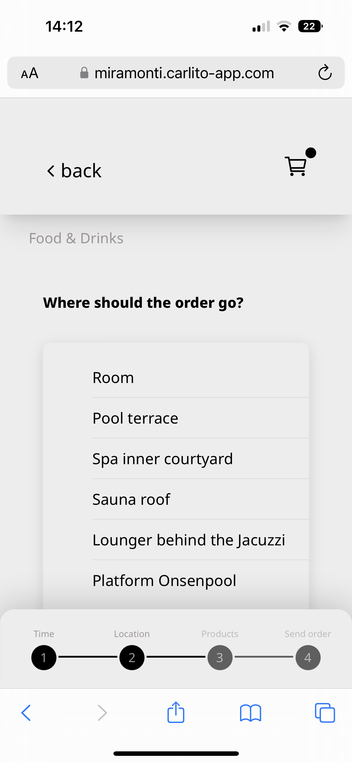 order location options