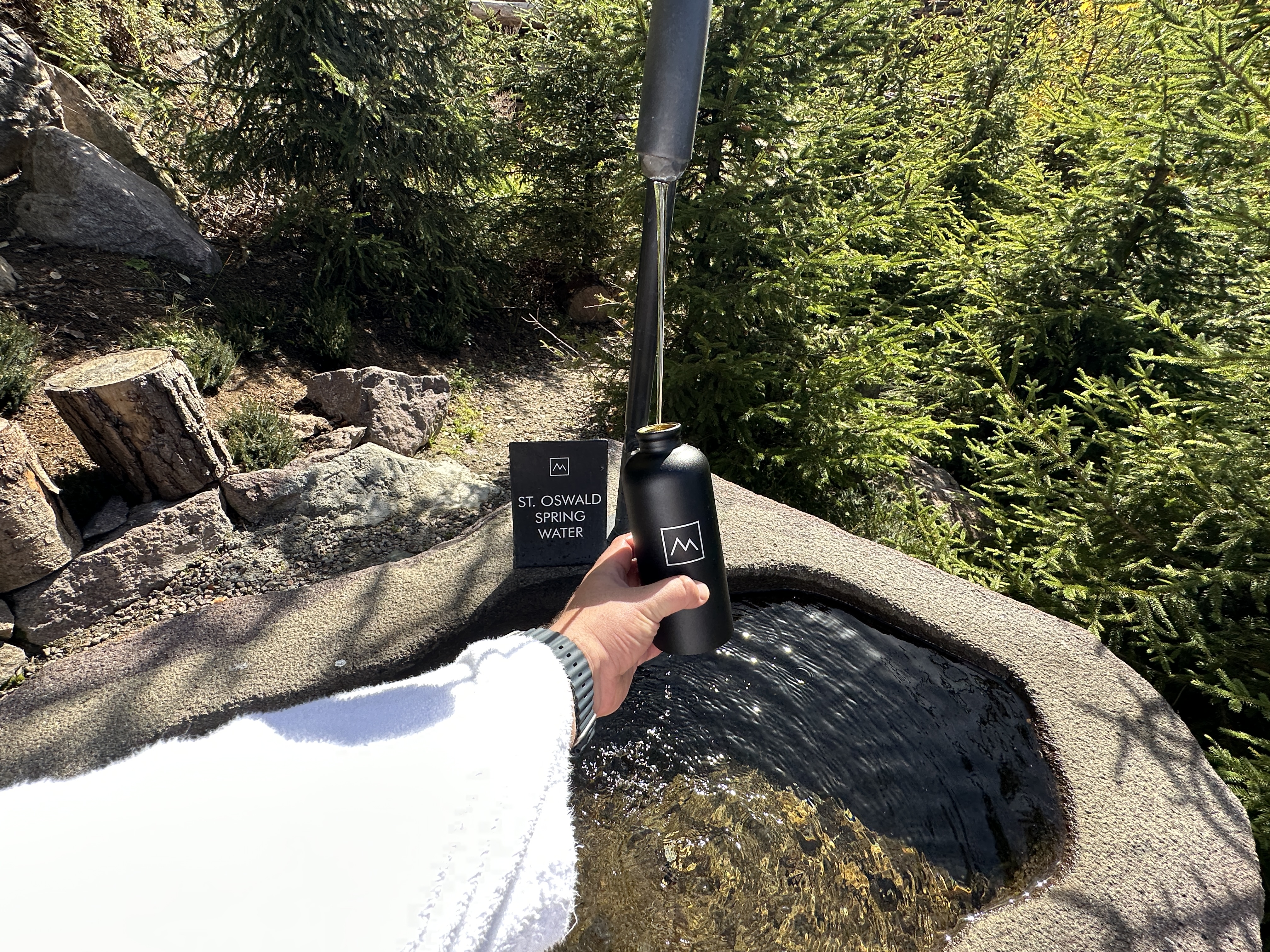 spring water bottle nature