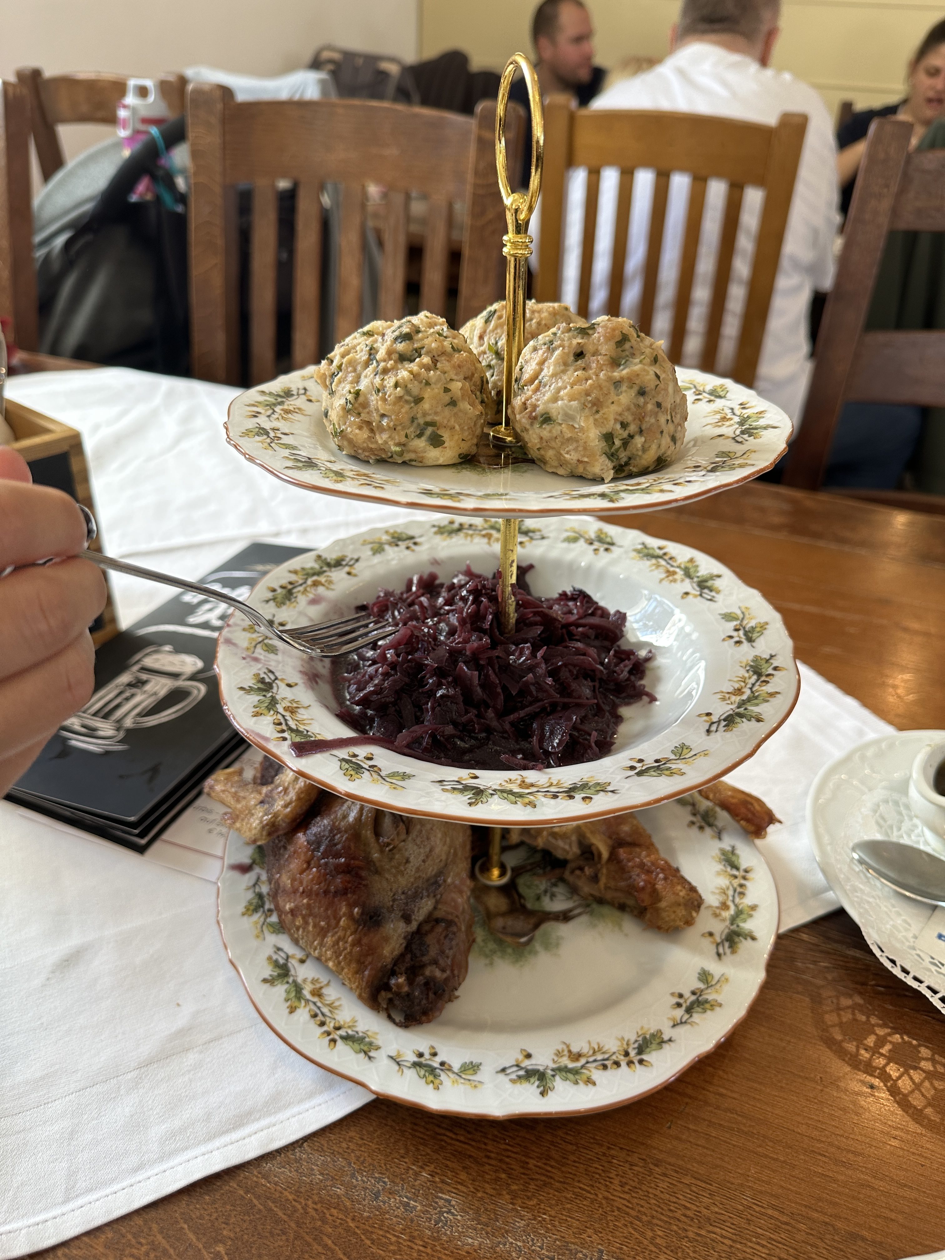 three tier food platter