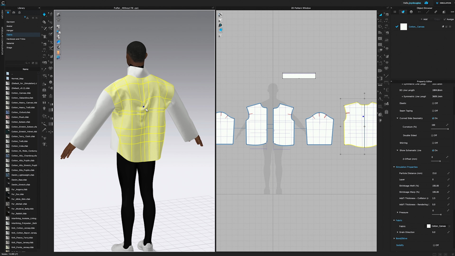 3d clothing design software interface