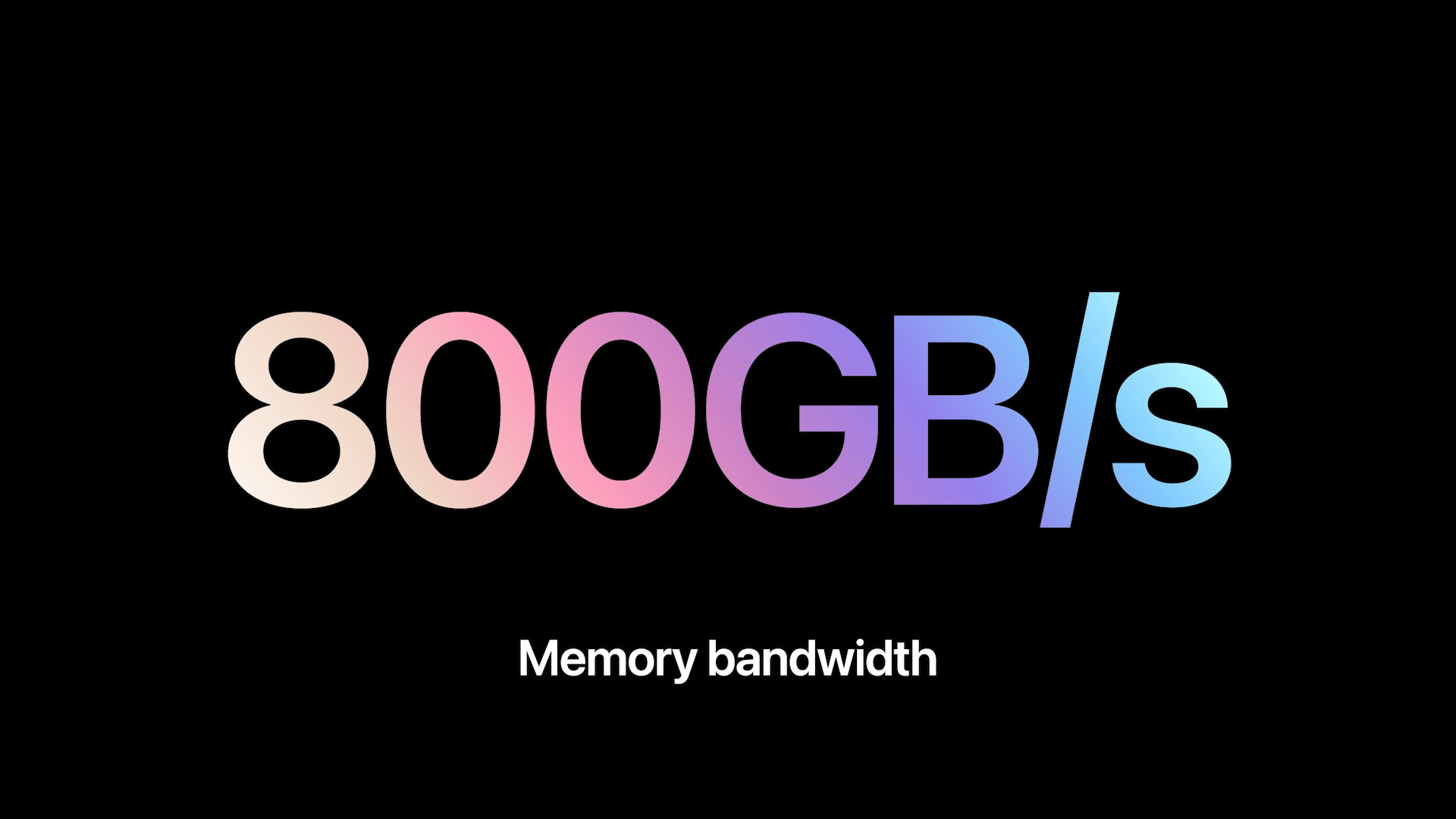 800gb memory bandwidth