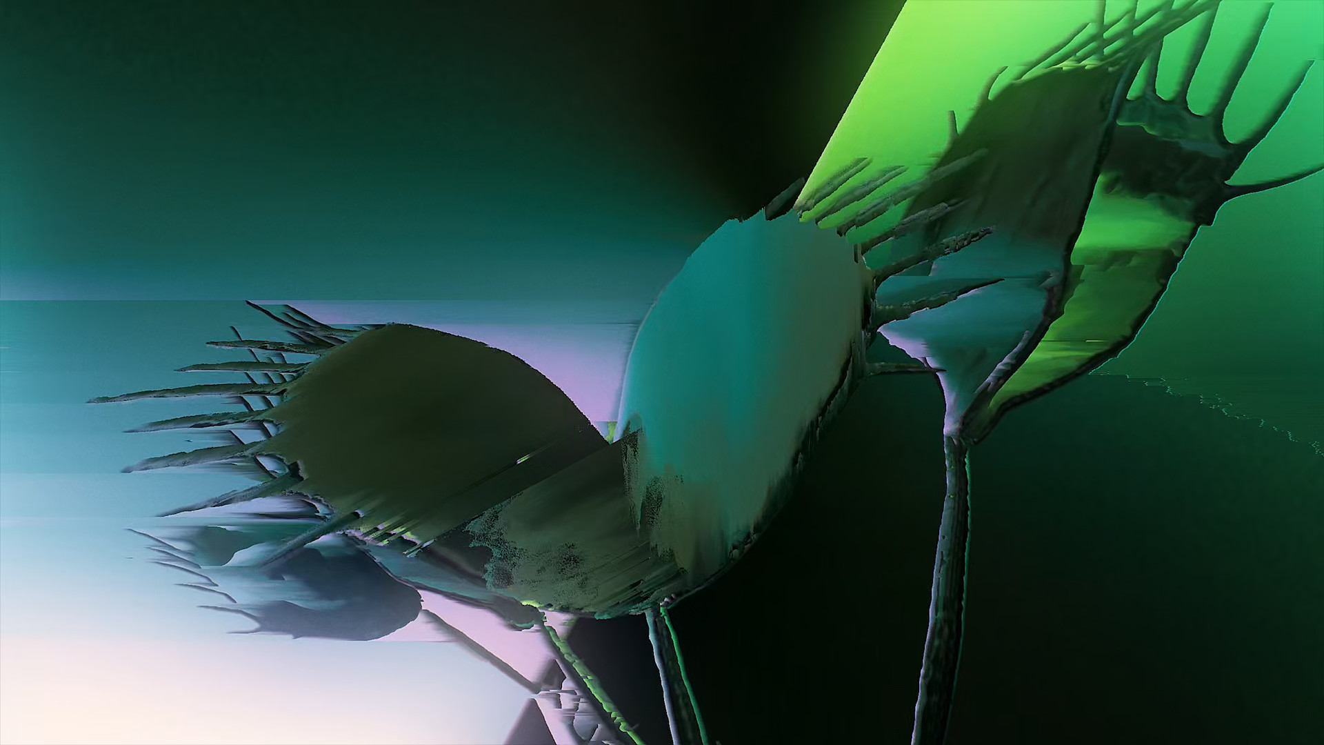 abstract green leaves