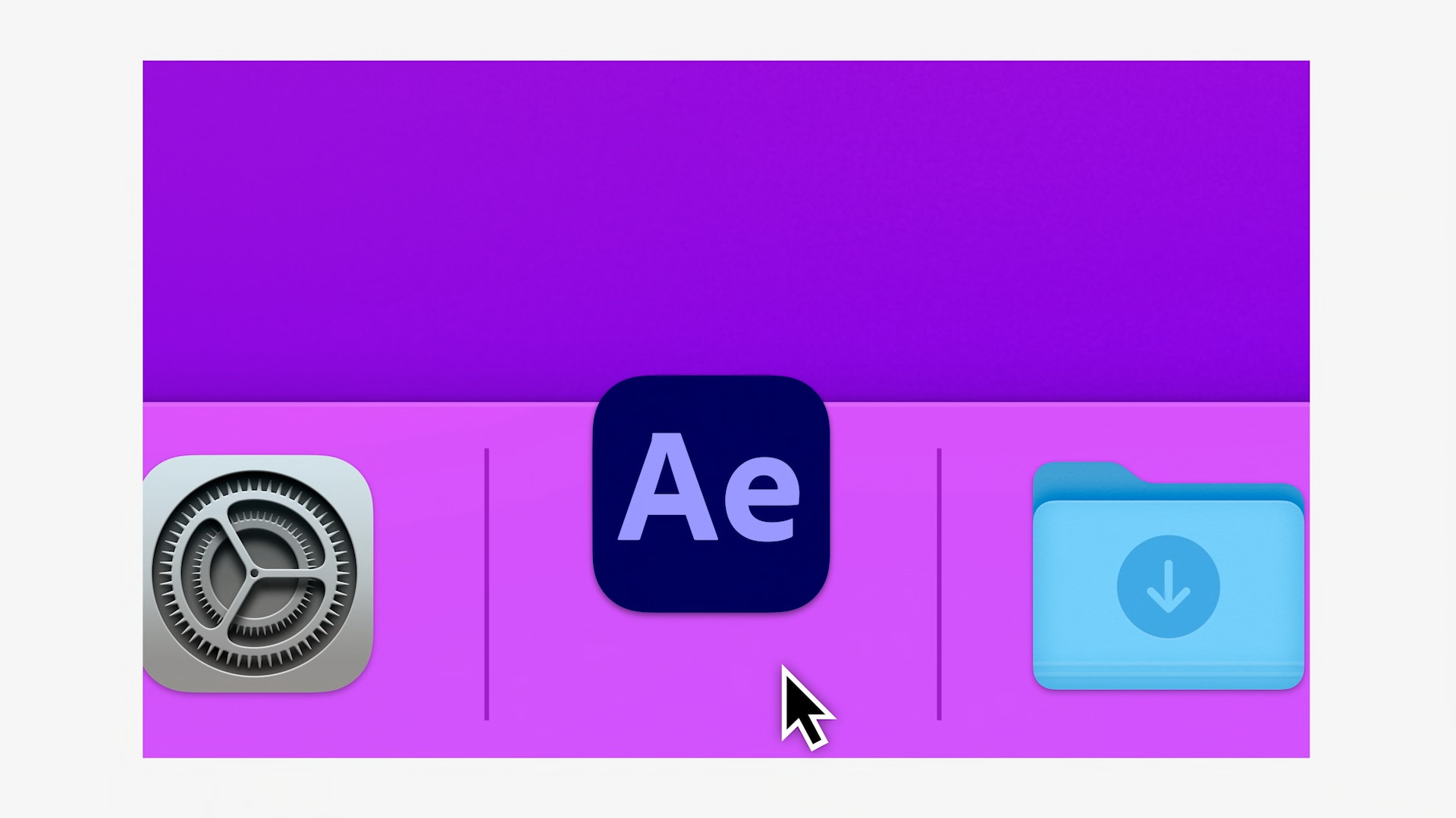 adobe after effects icon on dock