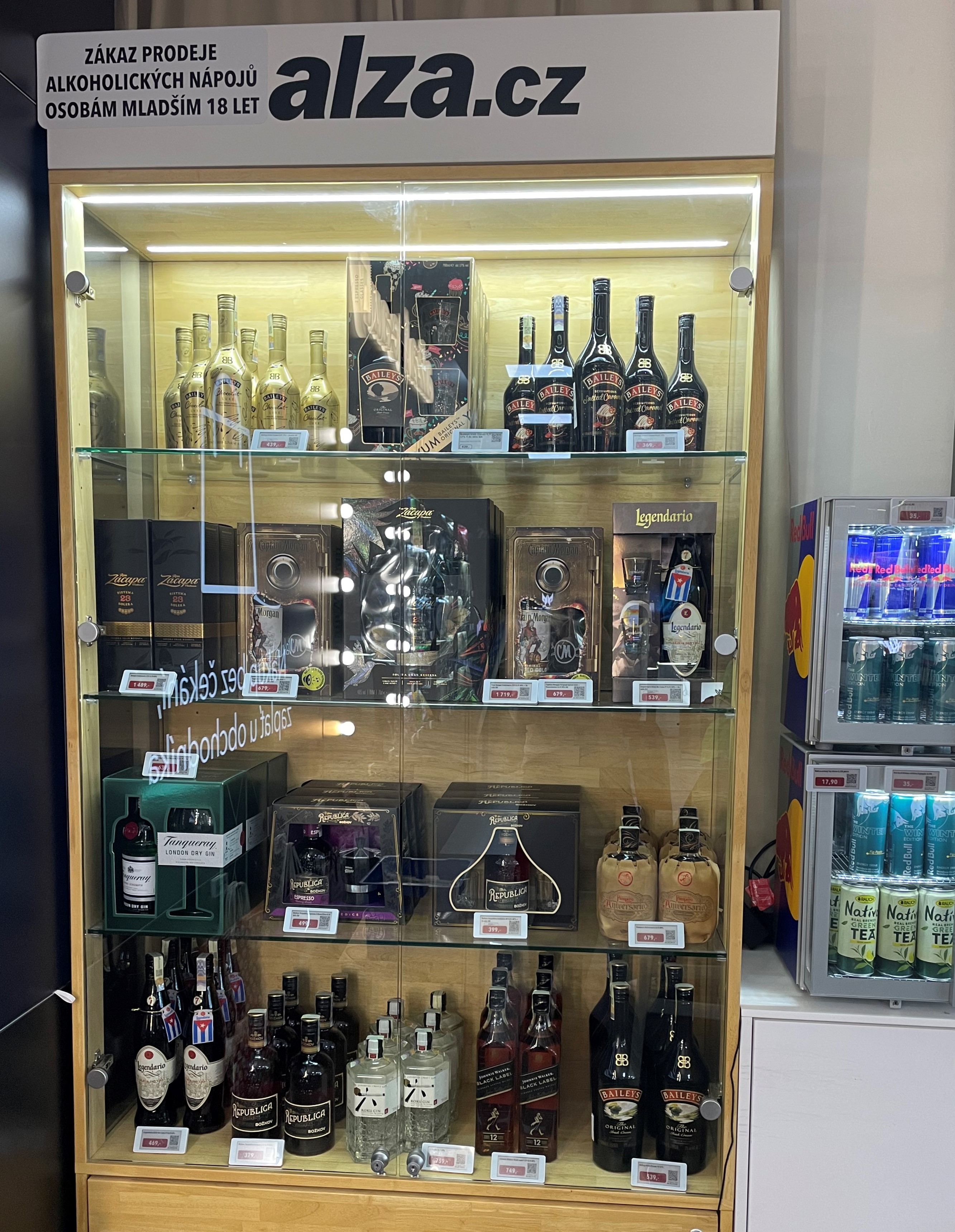 alcohol display case