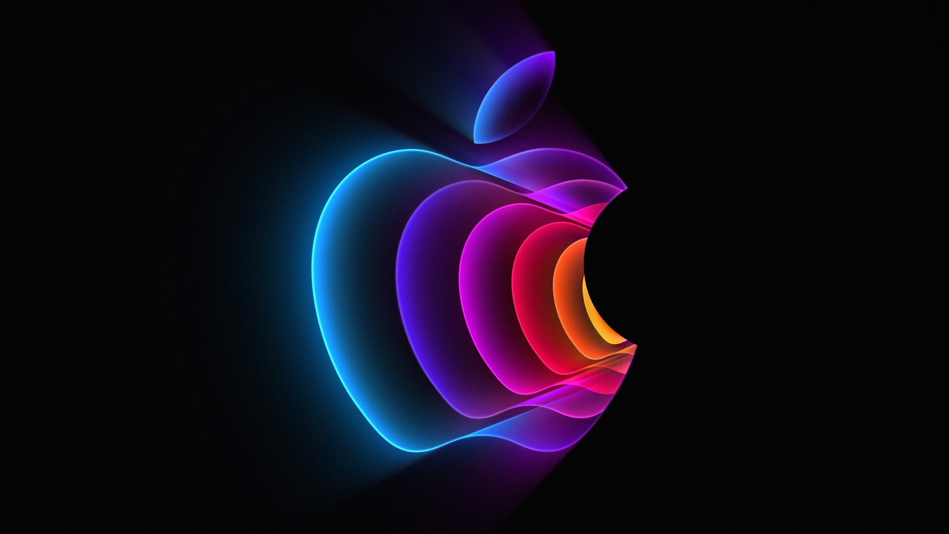 apple logo neon lights