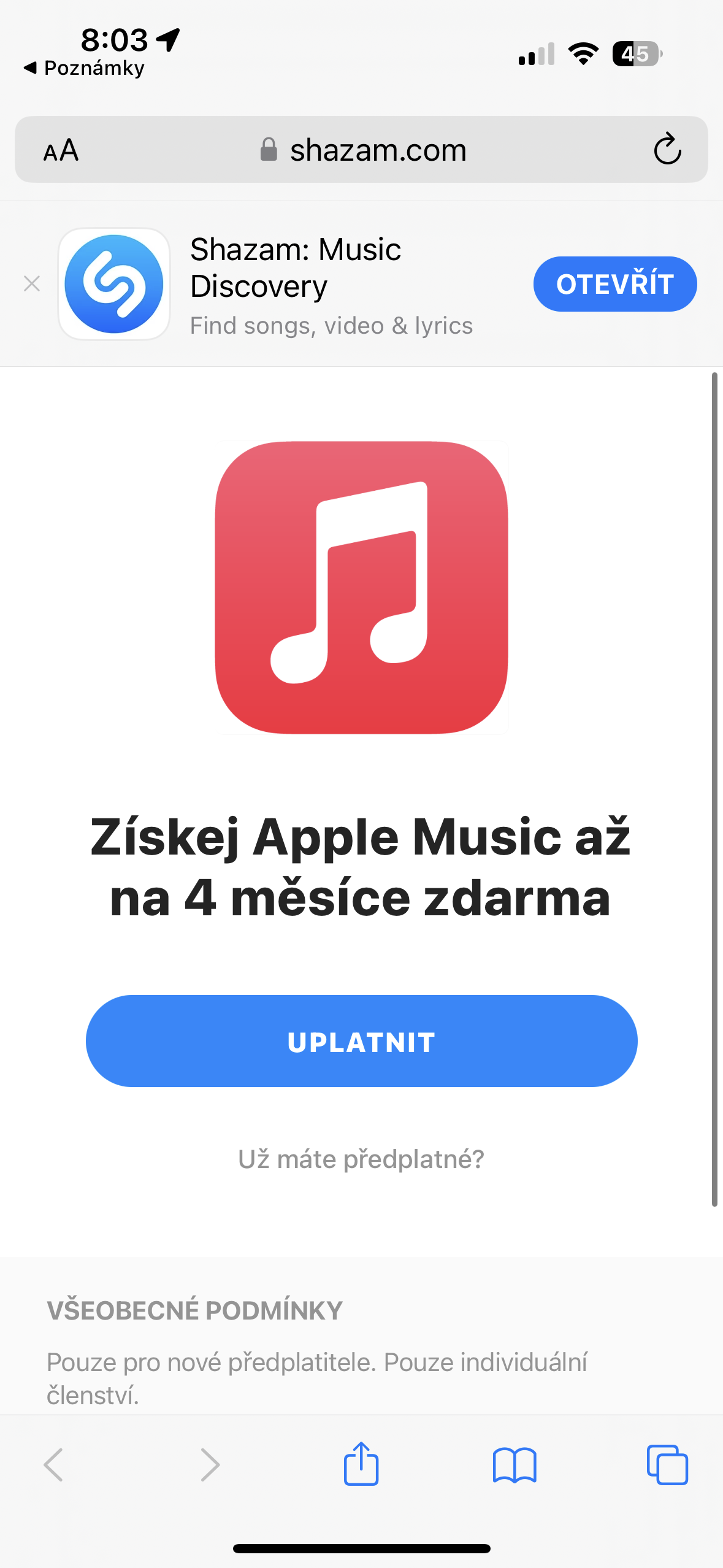 apple music promotion screen