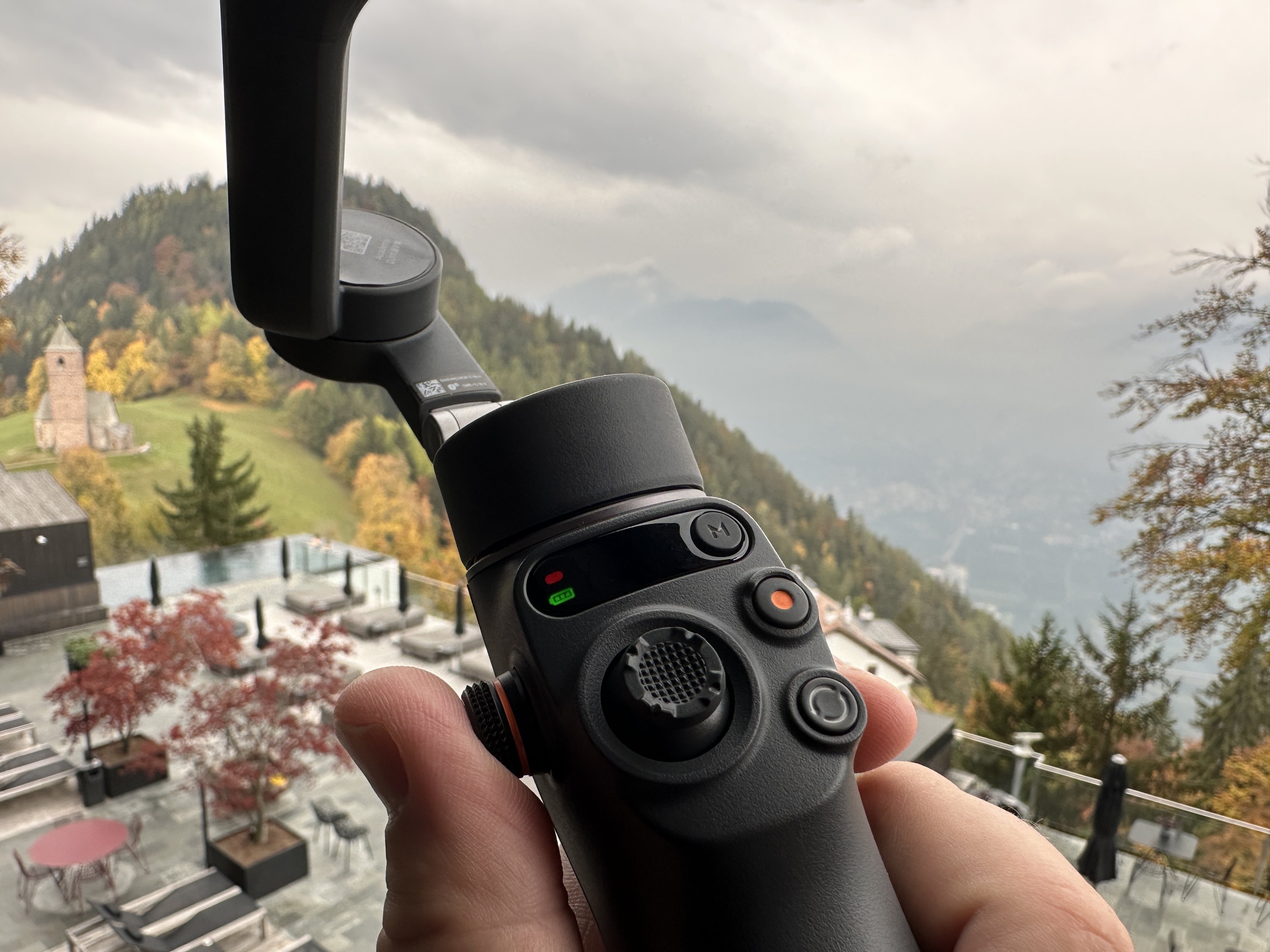 closeup gimbal controls mountain