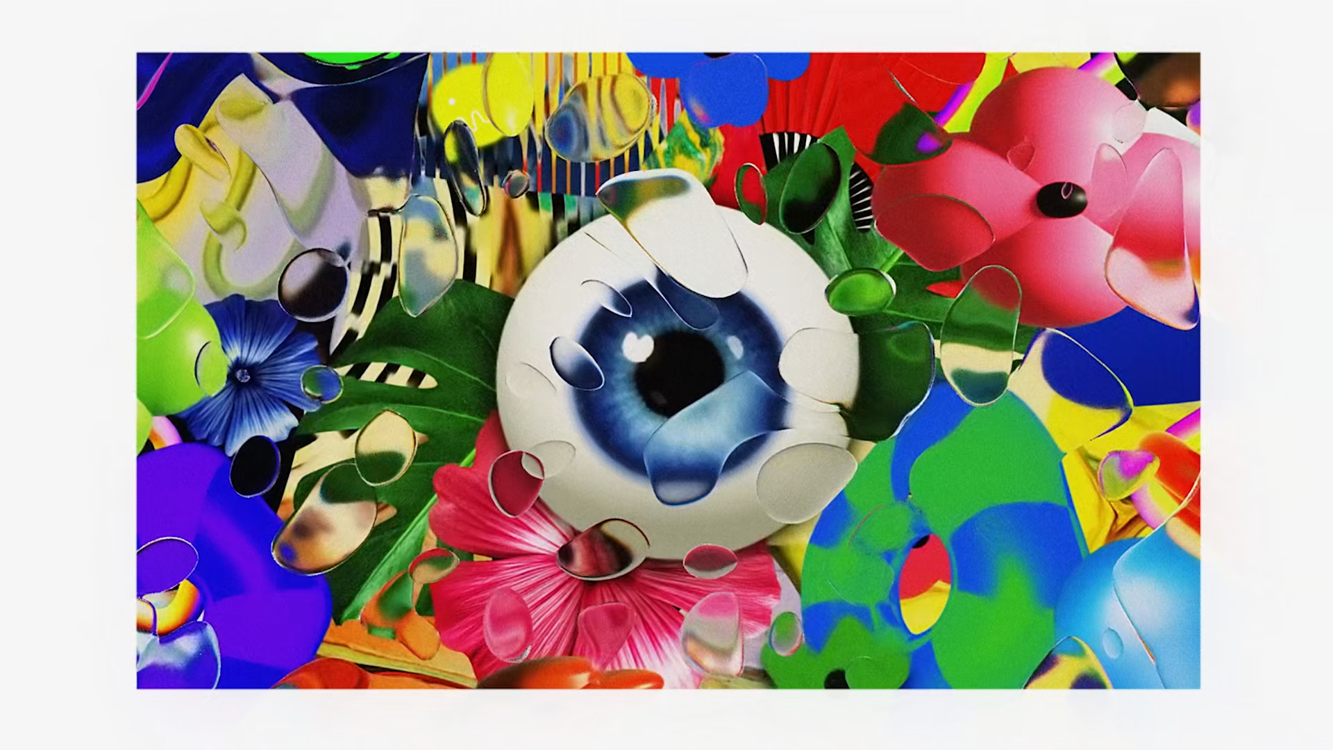 colorful abstract art with eye