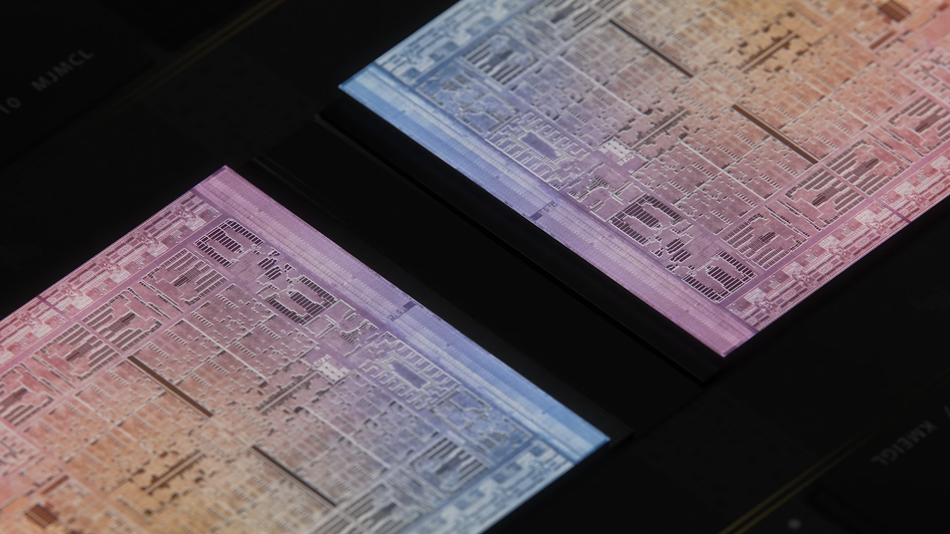 colorful microchip closeup