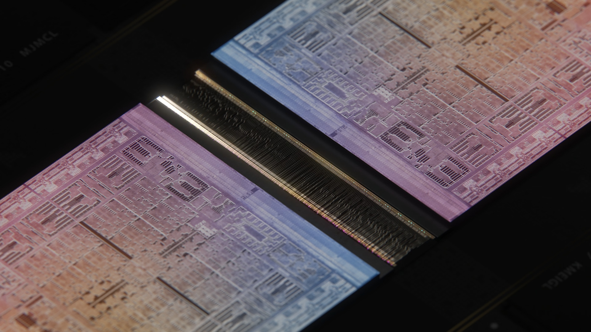 colorful microchip detail