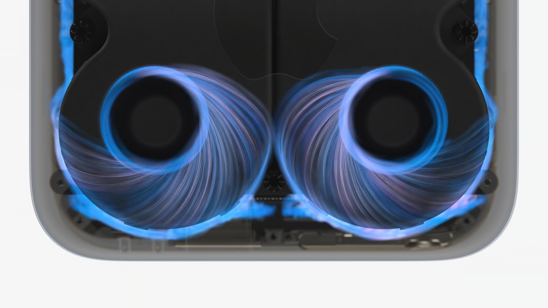 computer cooling system fan swirls