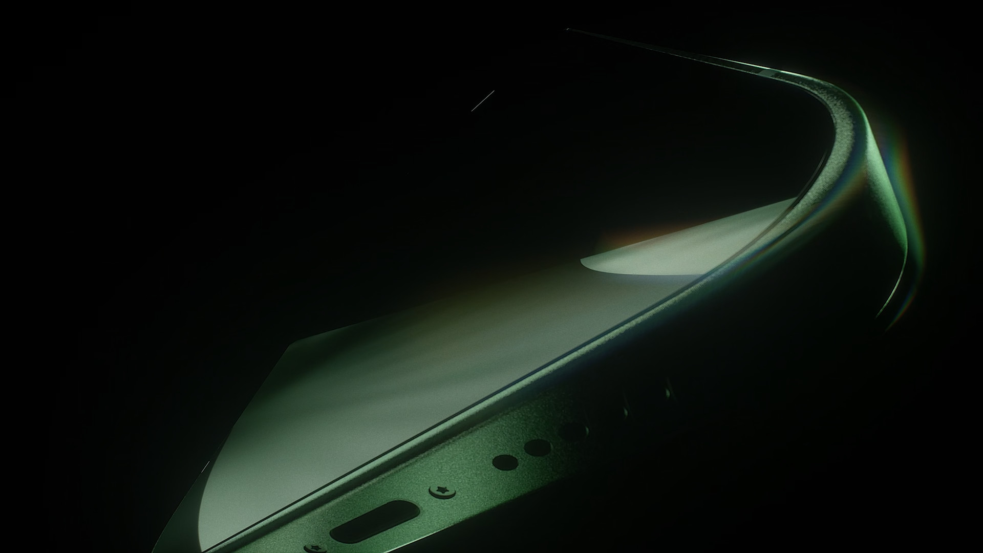 curved iphone edge closeup