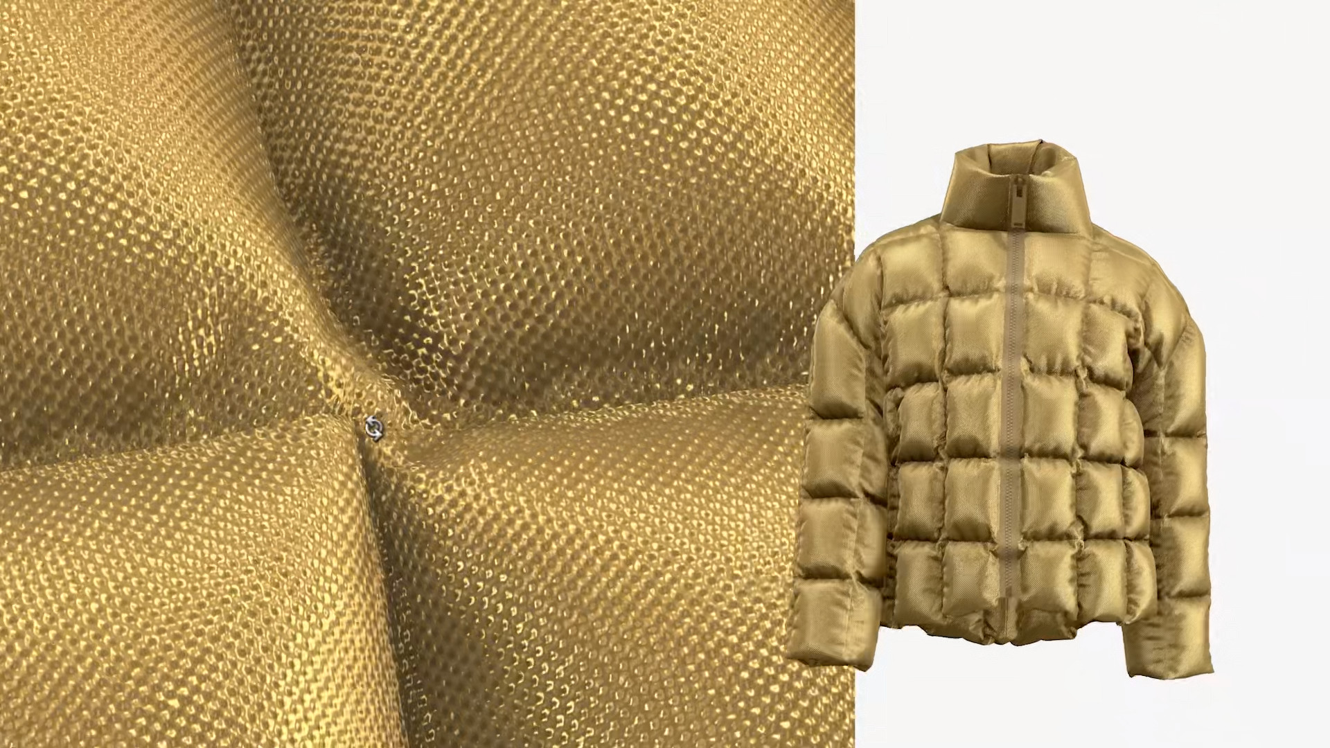 gold textured jacket closeup