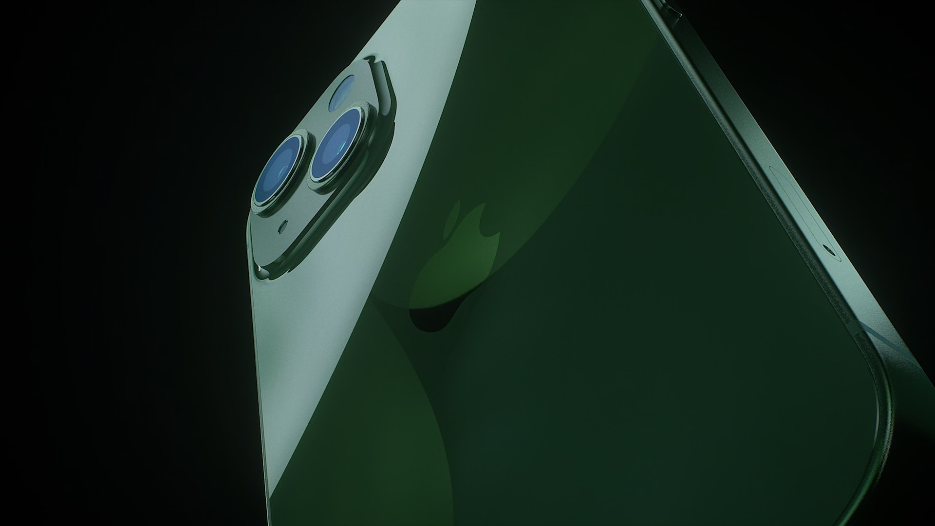 green iphone 13 closeup