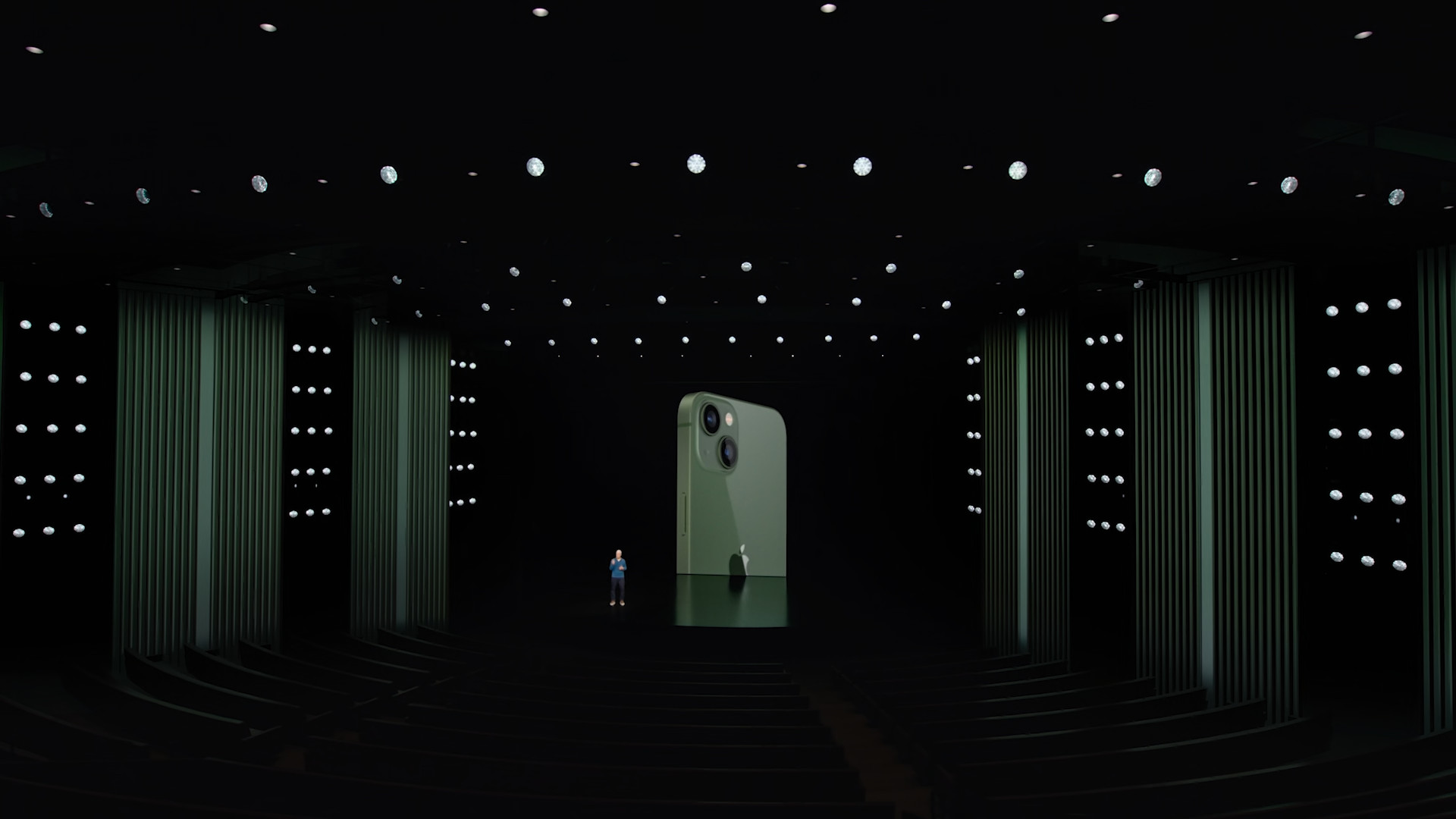 green smartphone side view