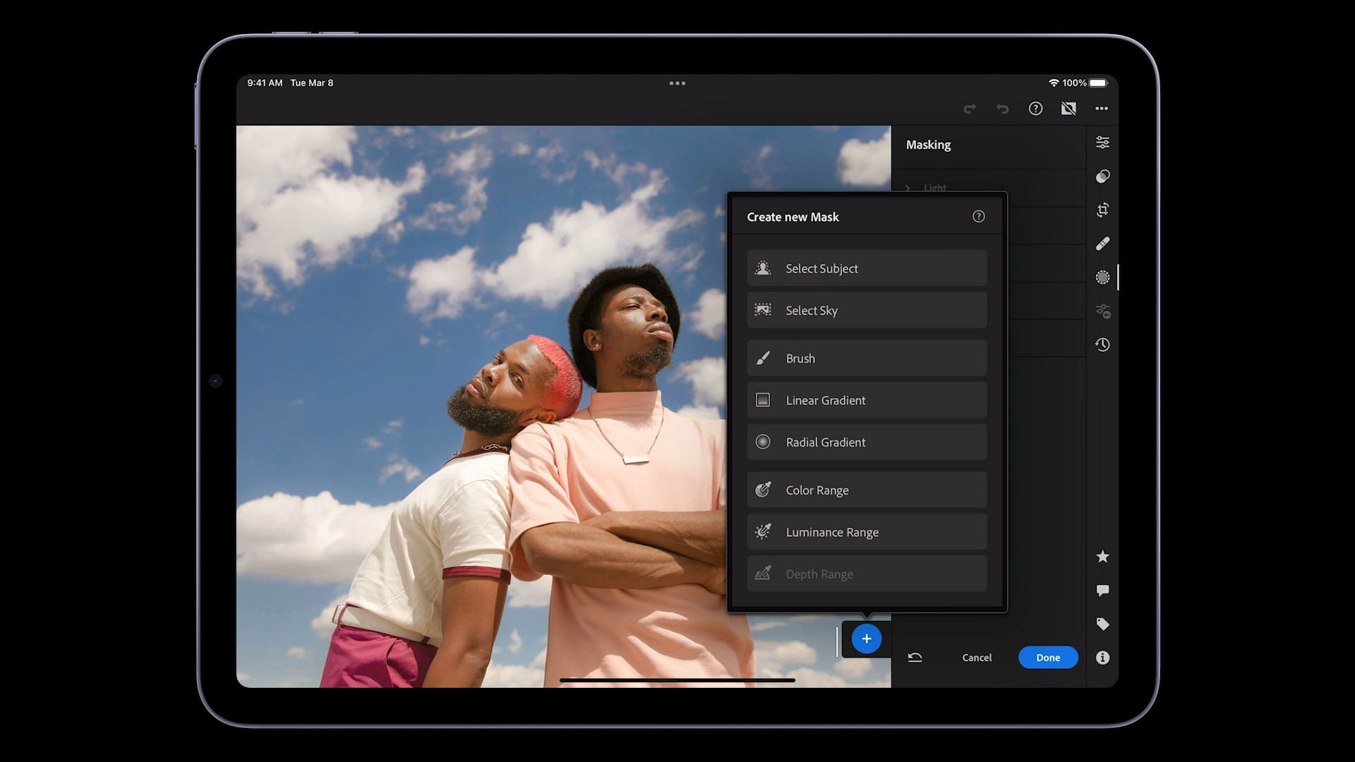 ipad photo editing mask
