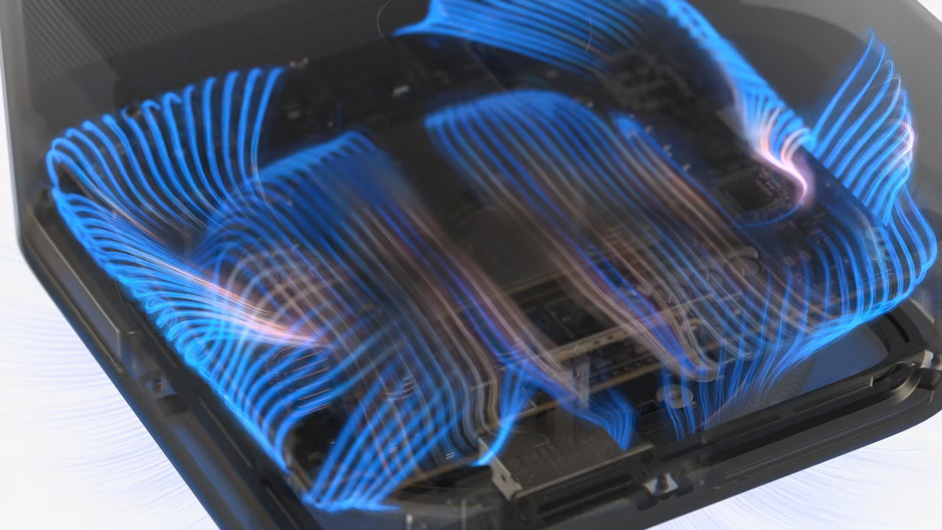 mac studio cooling system airflow top view