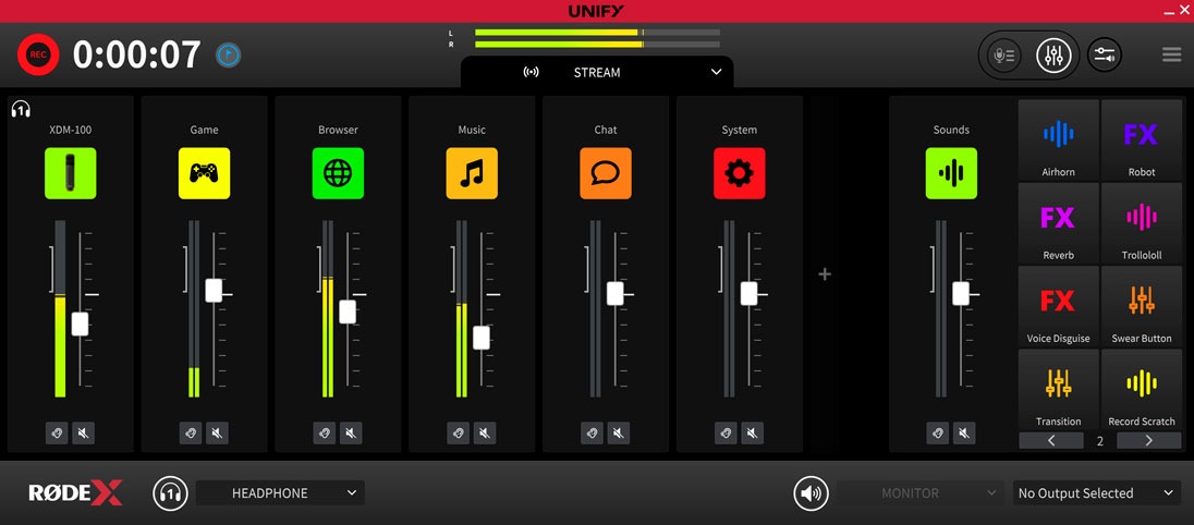 rode x audio mixer interface