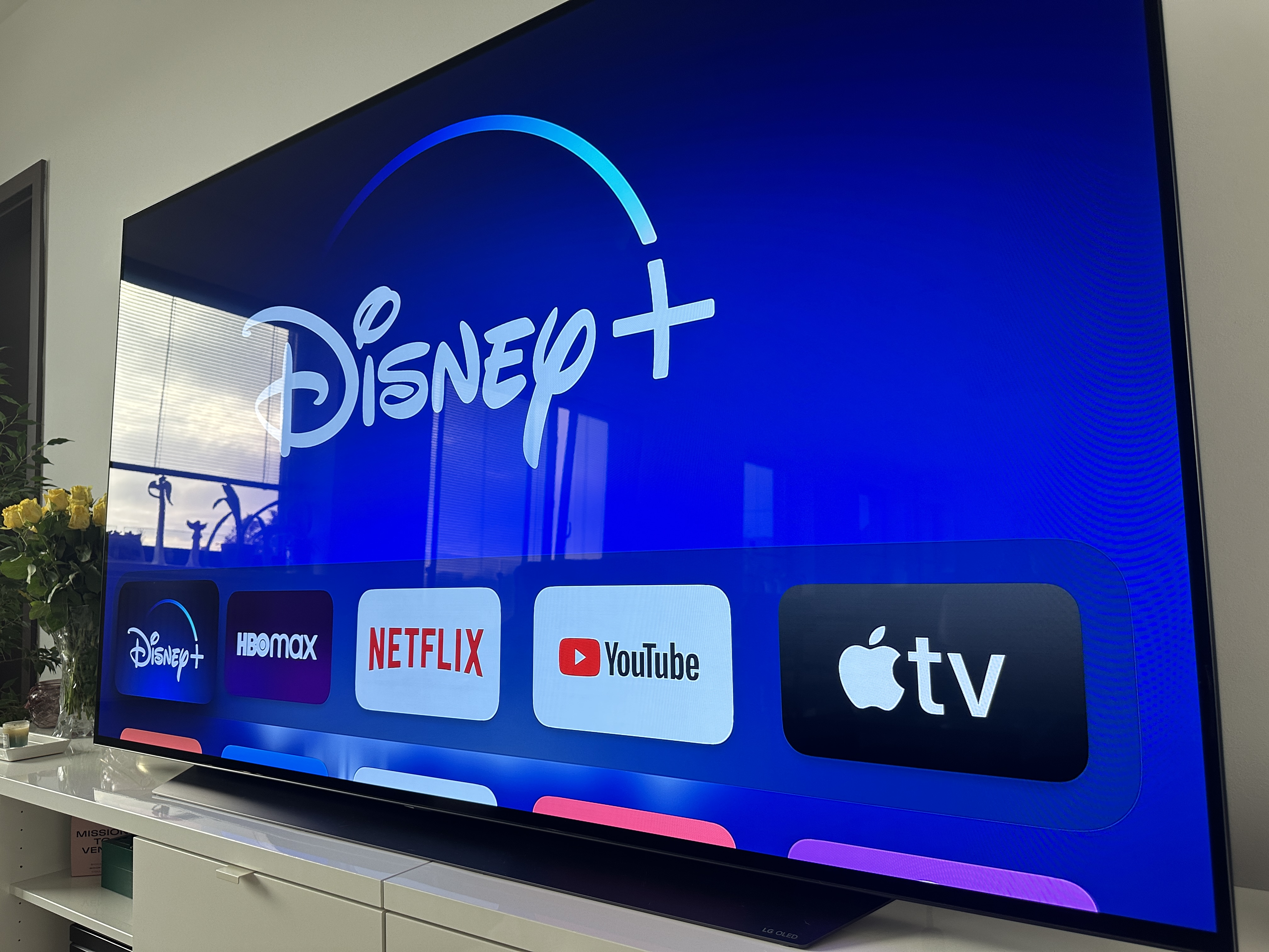 smart tv disney plus closeup