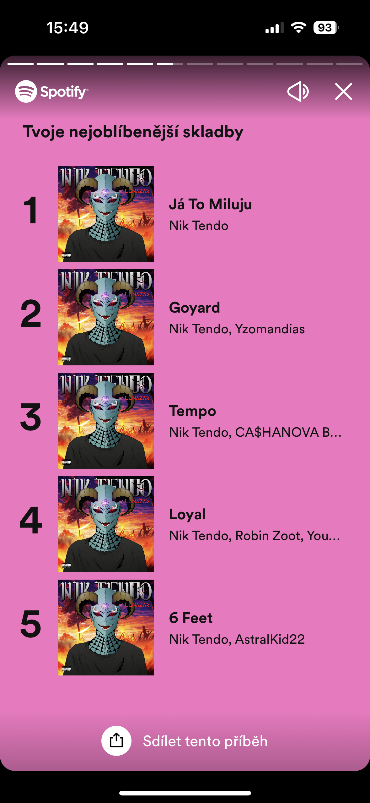 spotify top songs list