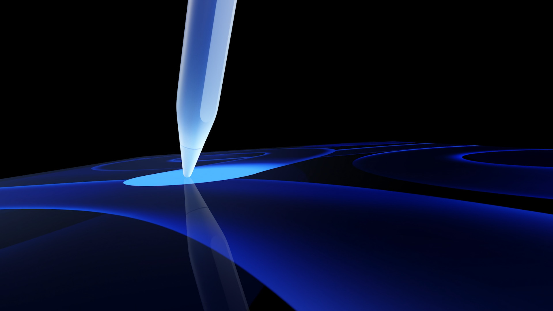 stylus touching screen