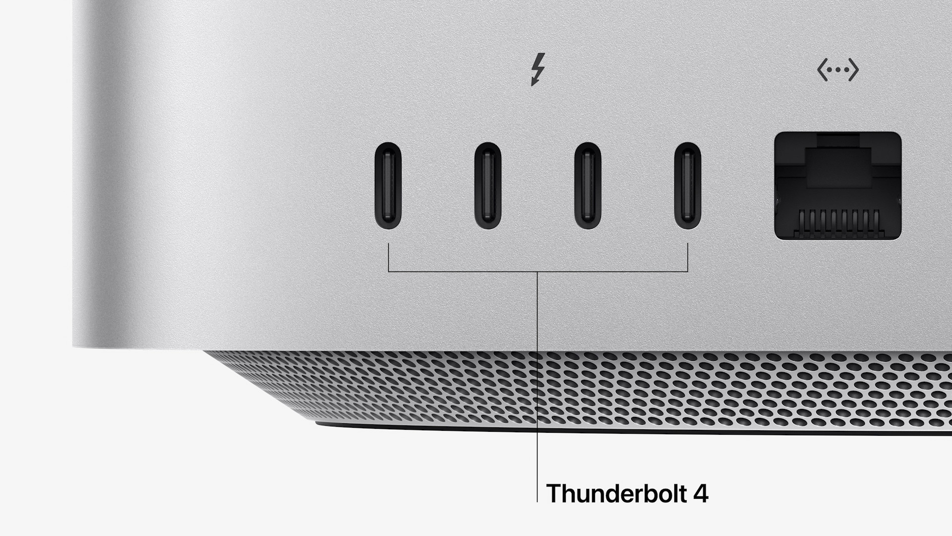 thunderbolt 4 ports closeup