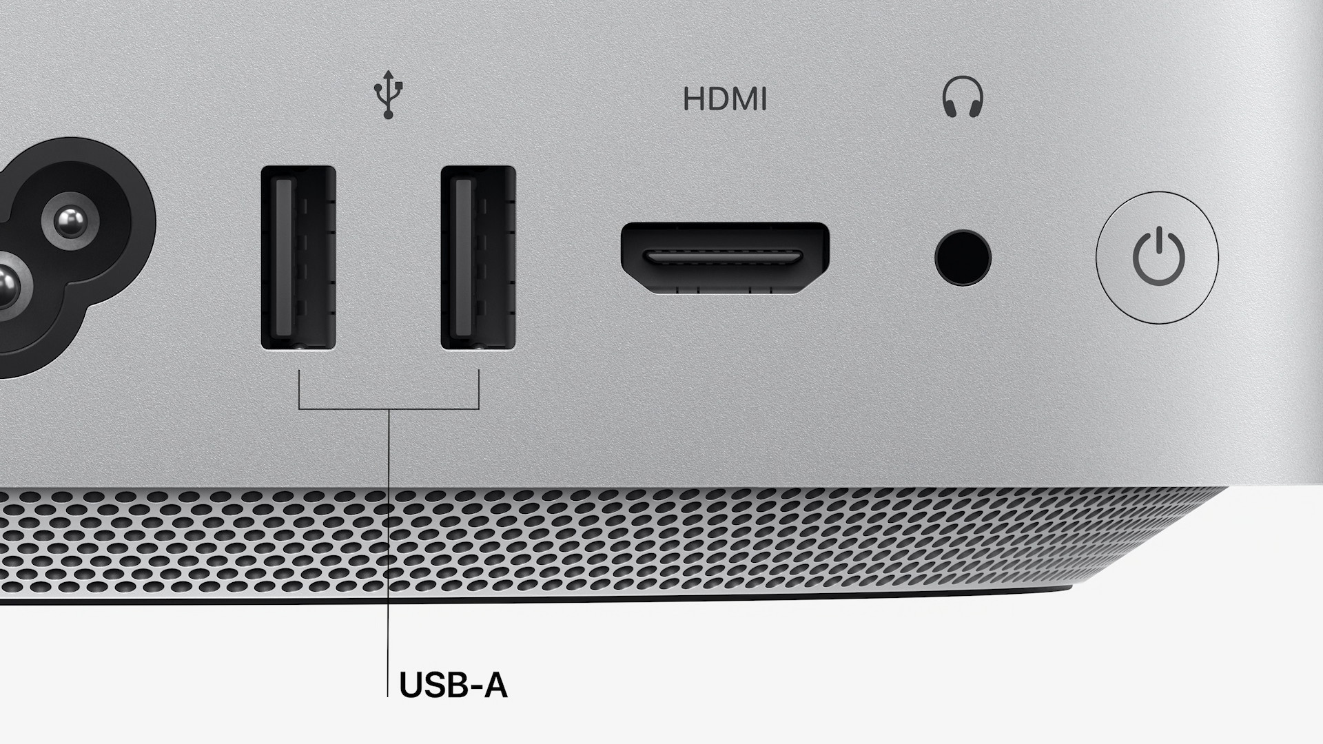 usb a hdmi ports closeup