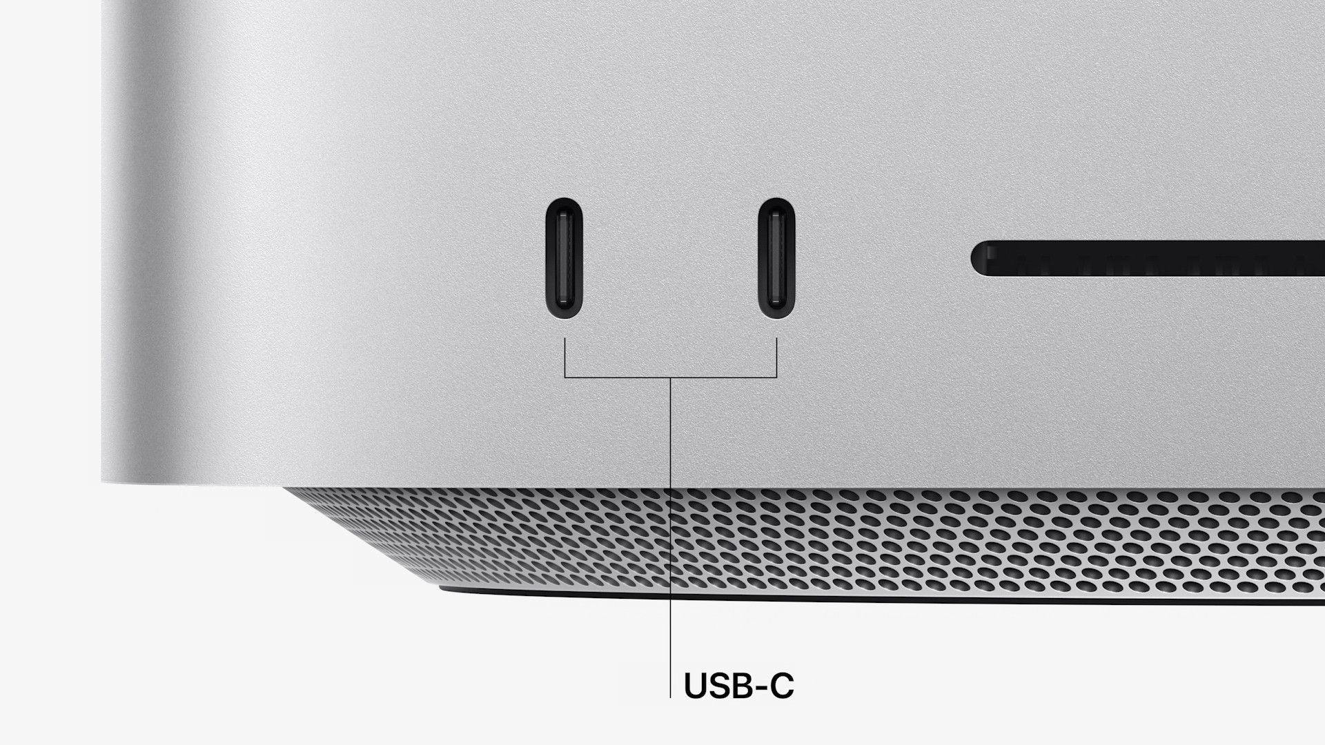 usb c ports closeup
