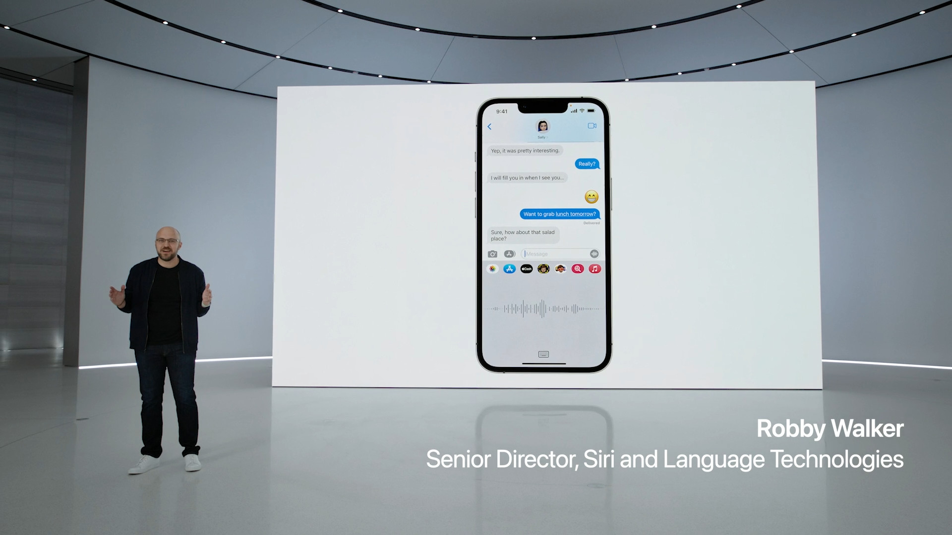 apple siri language presentation