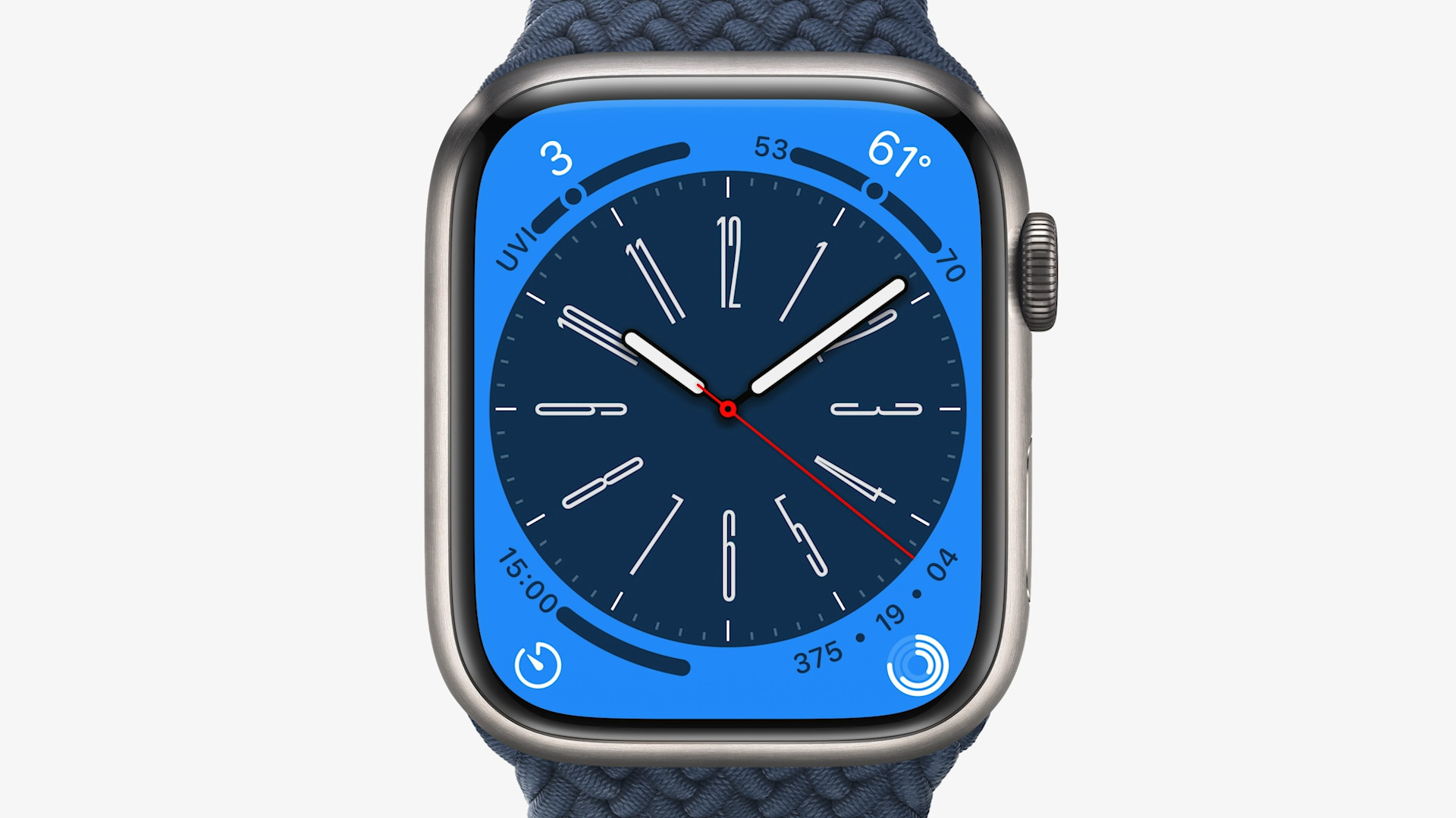 apple watch blue dial blue band