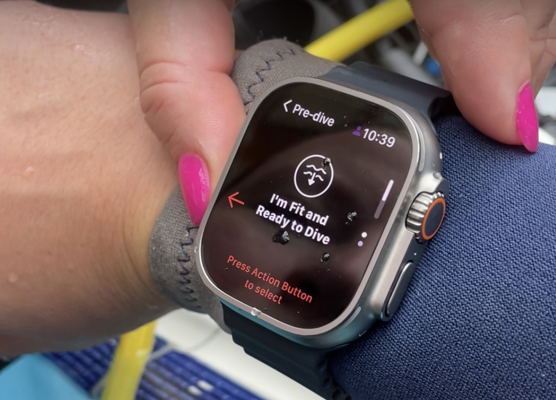apple watch dive ready screen