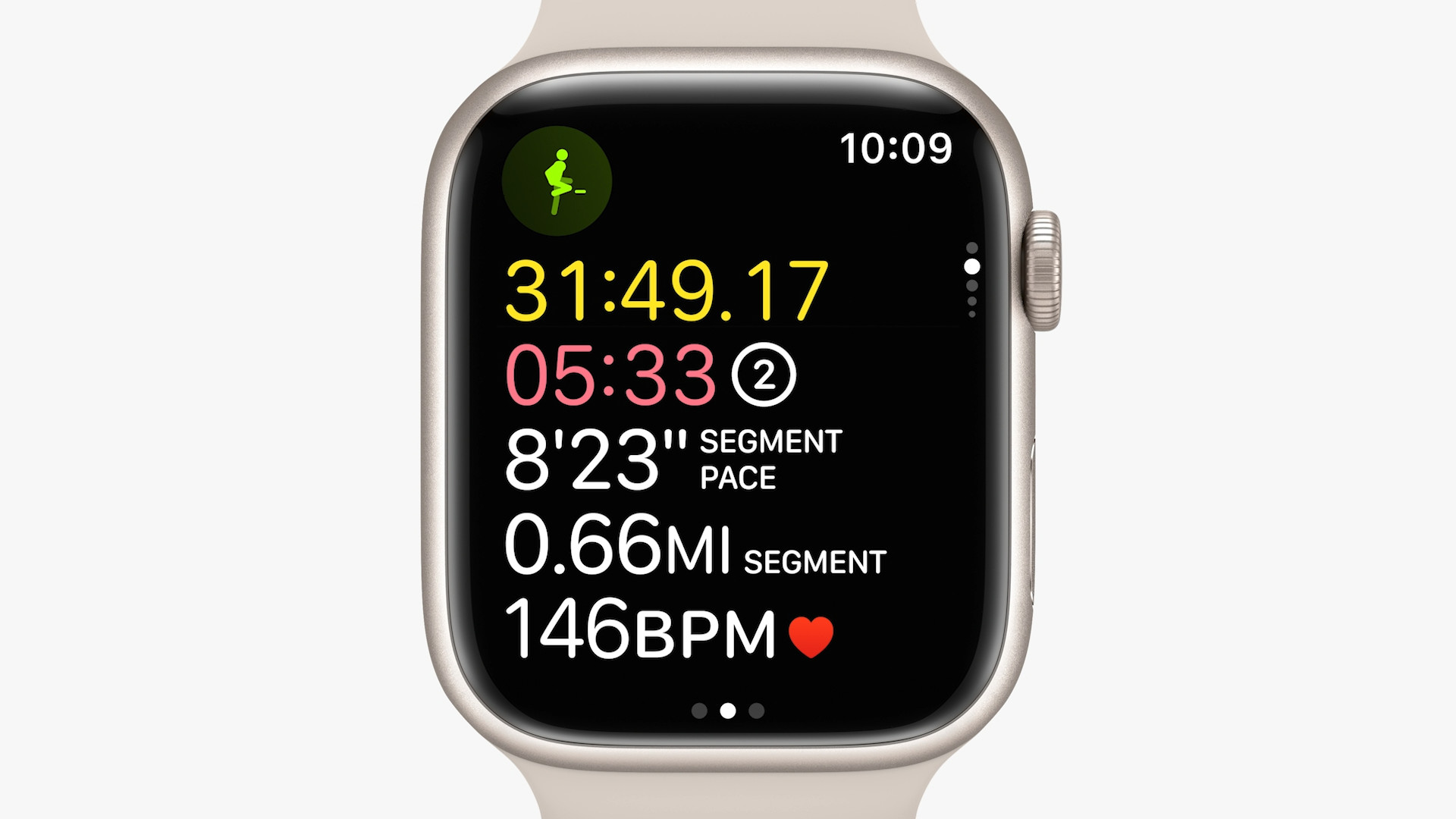 apple watch segment pace