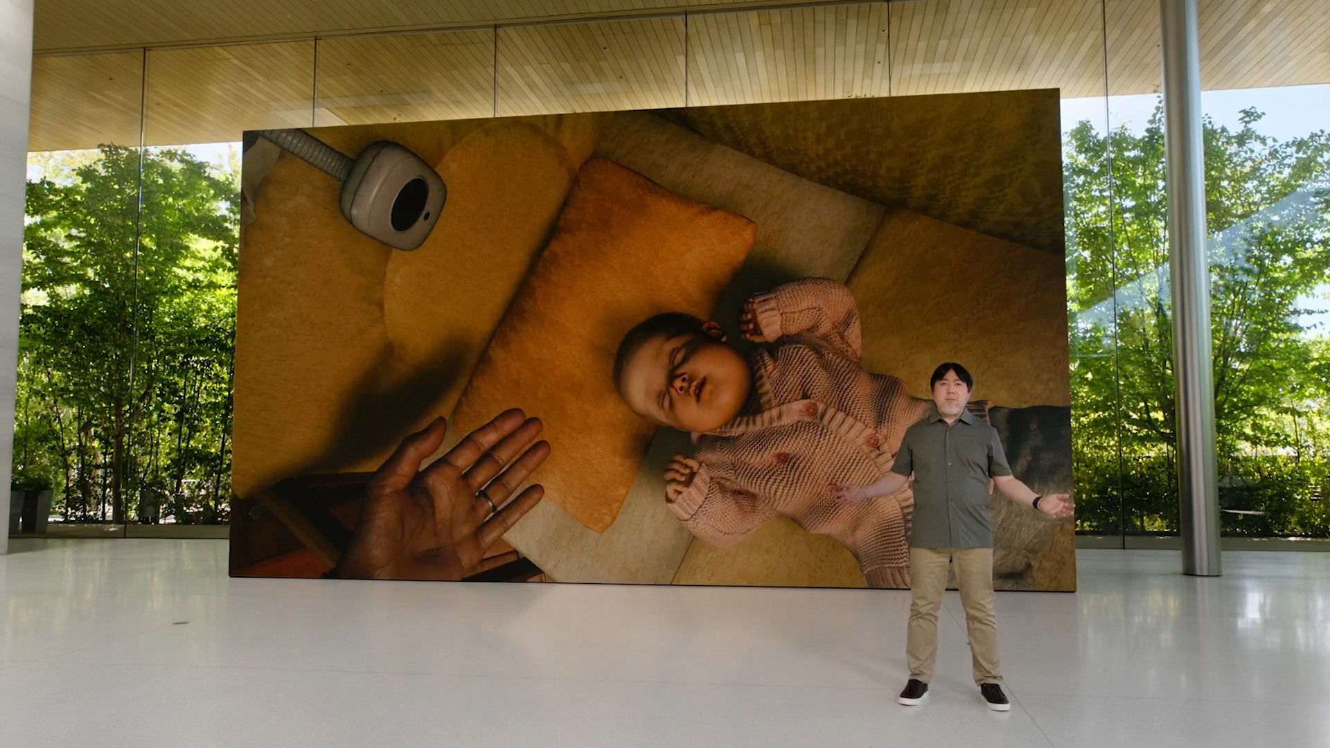 baby sleeping on bed