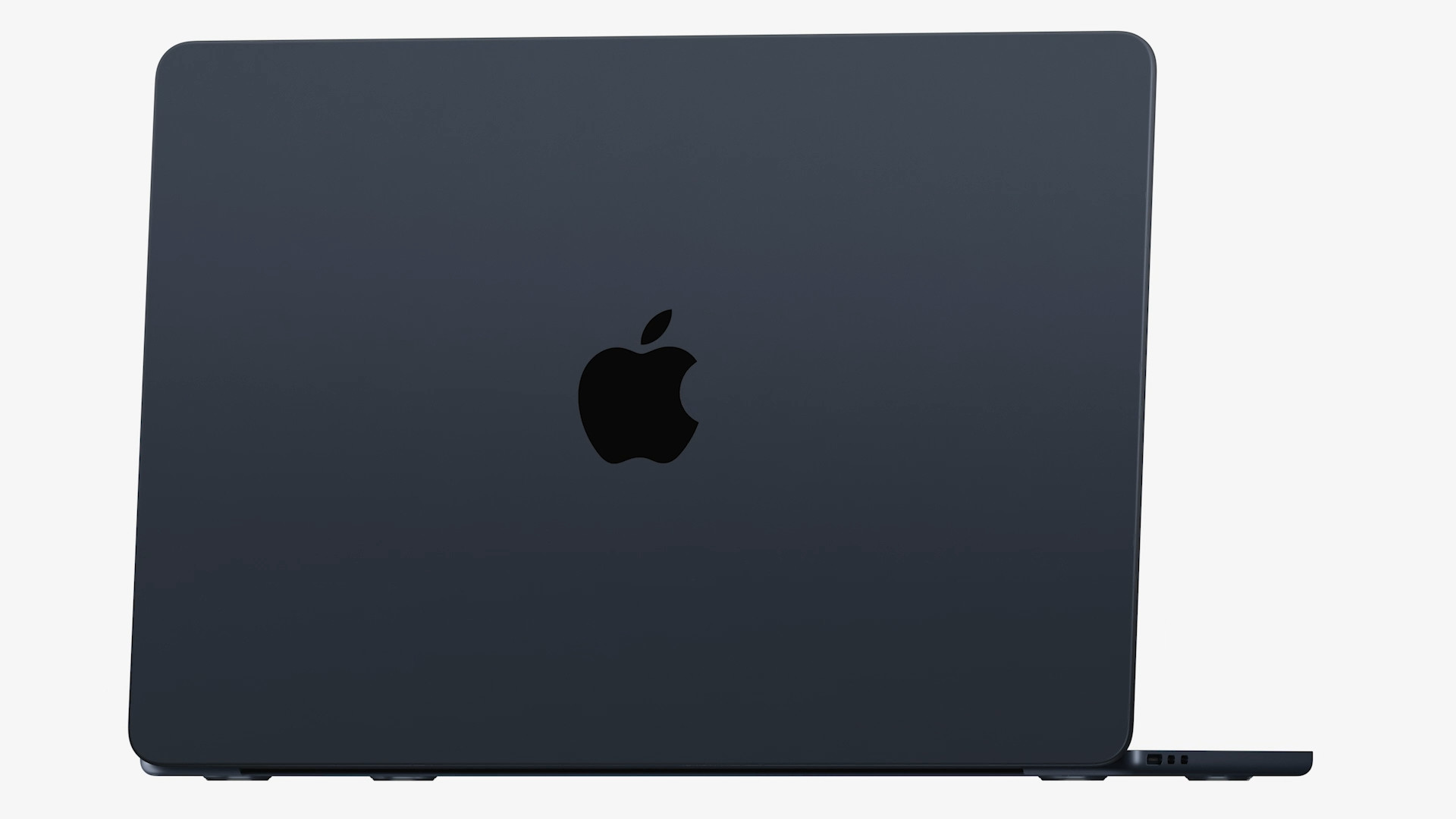 back view laptop apple logo