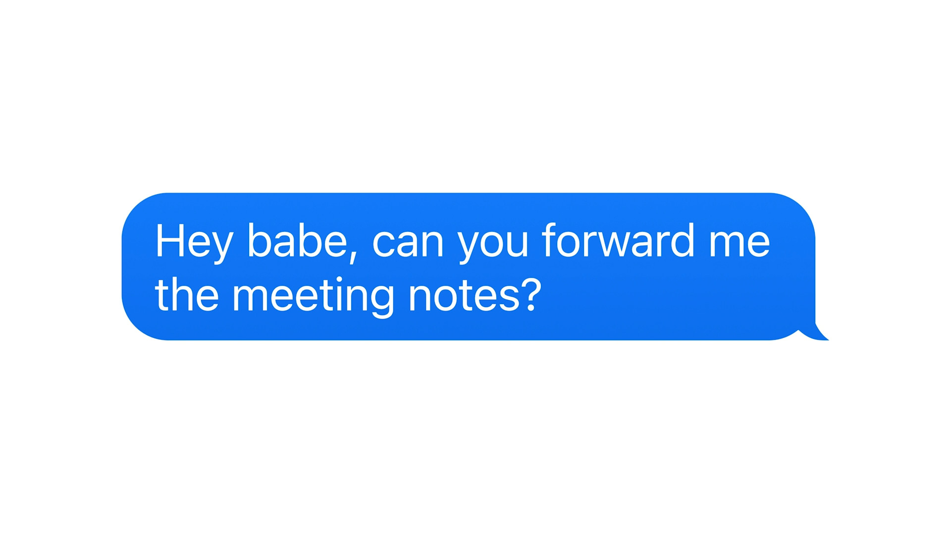 blue text bubble message