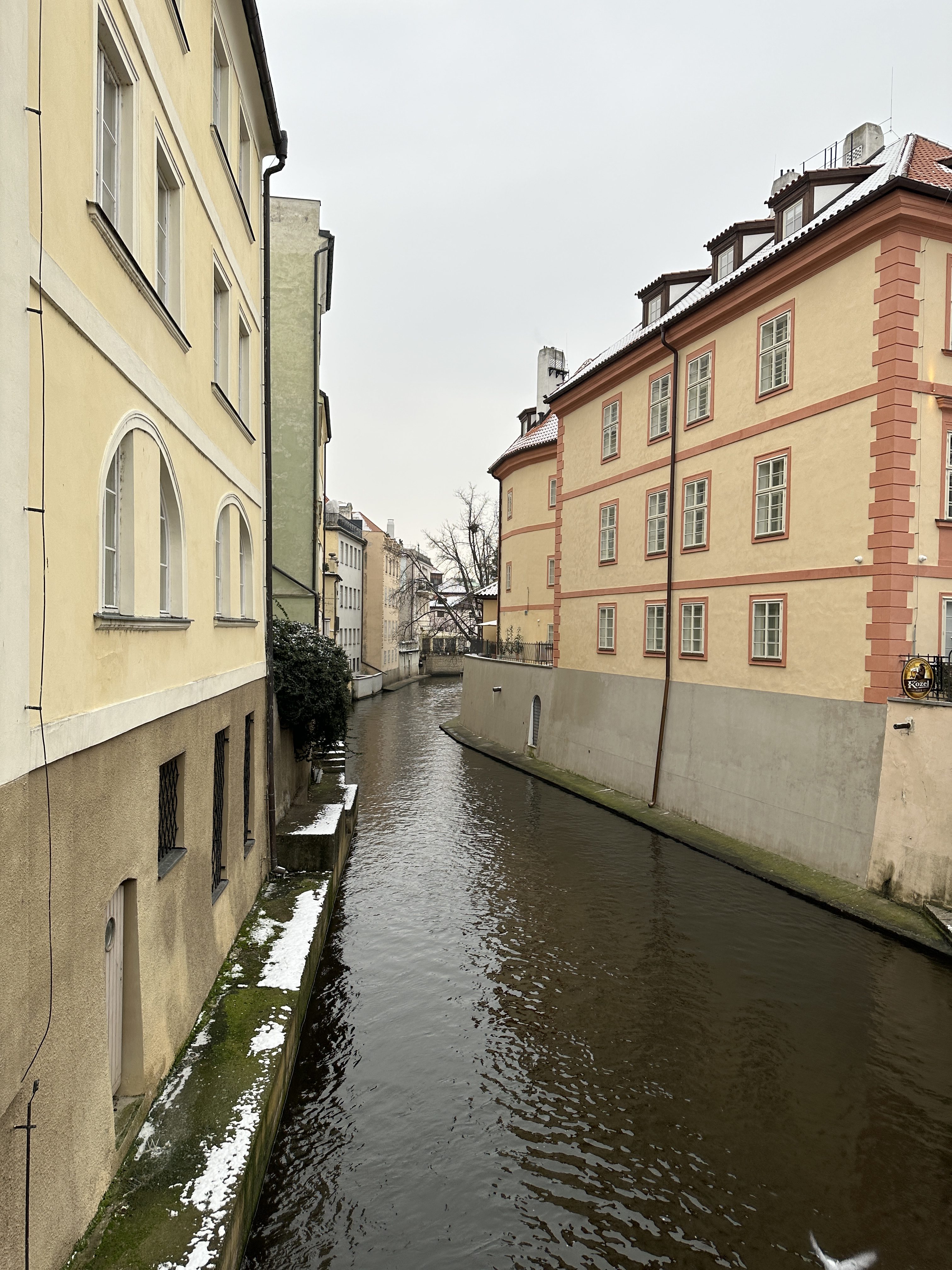 canal between buildings