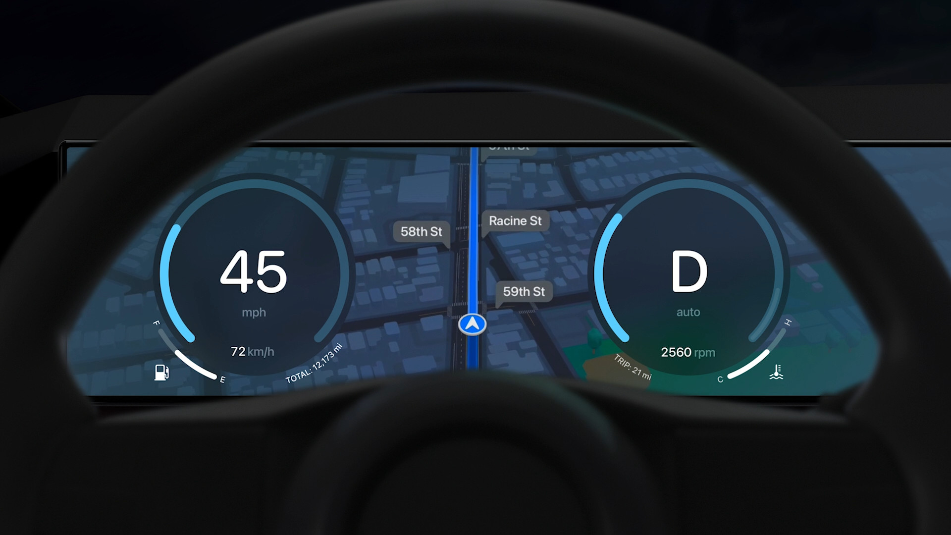 car dashboard navigation
