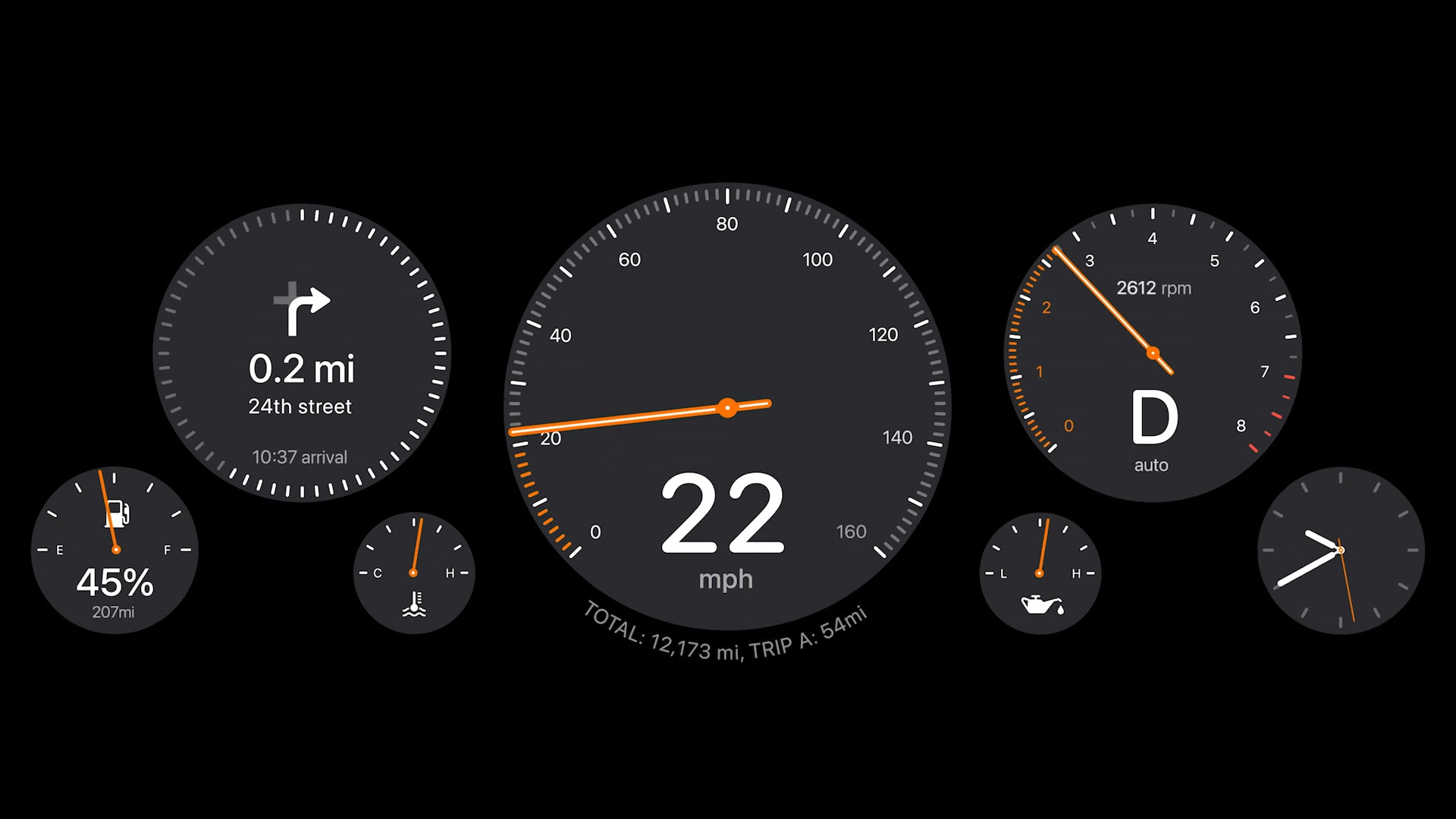 car speedometer display