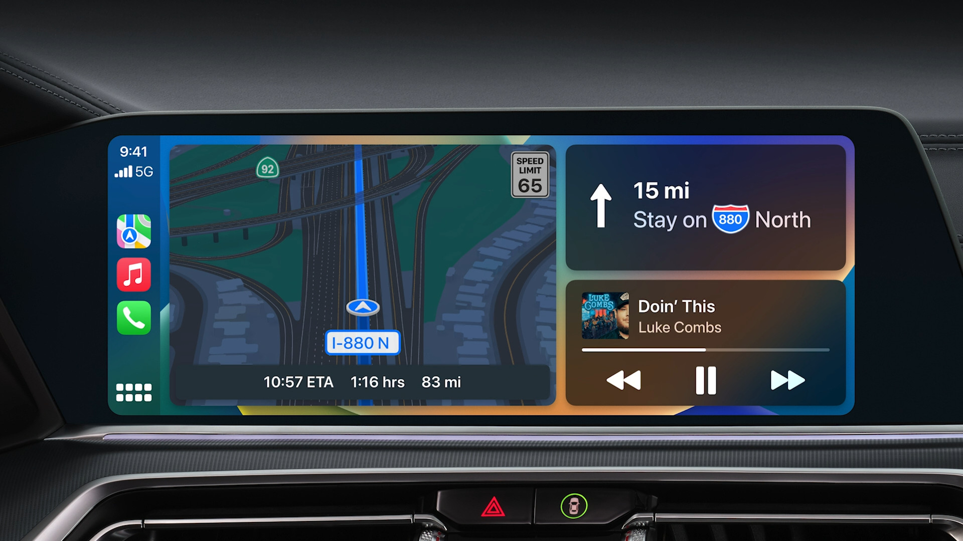 carplay navigation display